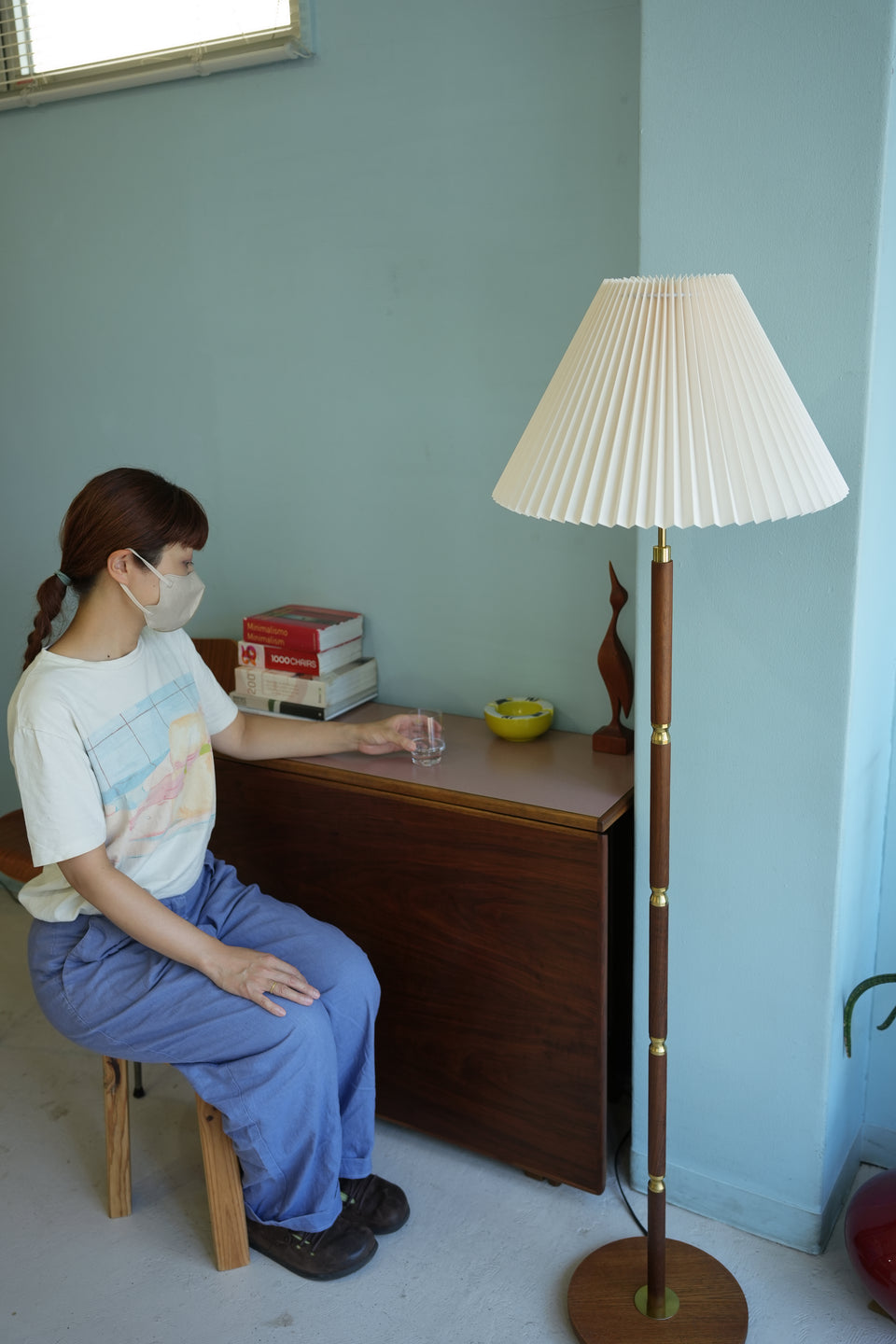 Danish Vintage ES Horn Floor Lamp Model804/デンマークヴィンテージ フロアスタンドライト チーク材 間接照明
