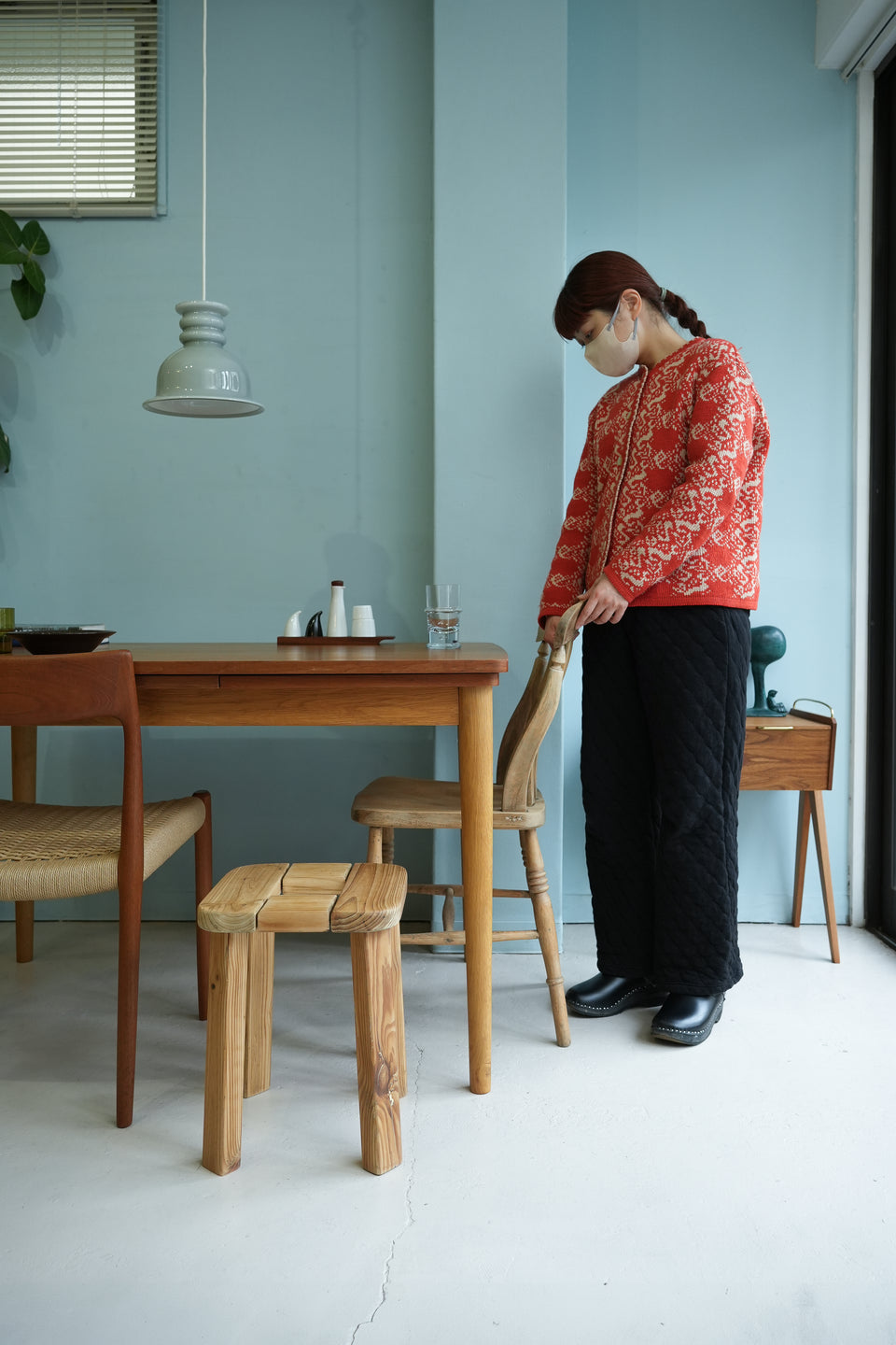 Danish Vintage Extension Dining Table Teak and Oak/デンマークヴィンテージ エクステンション ダイニングテーブル 北欧家具