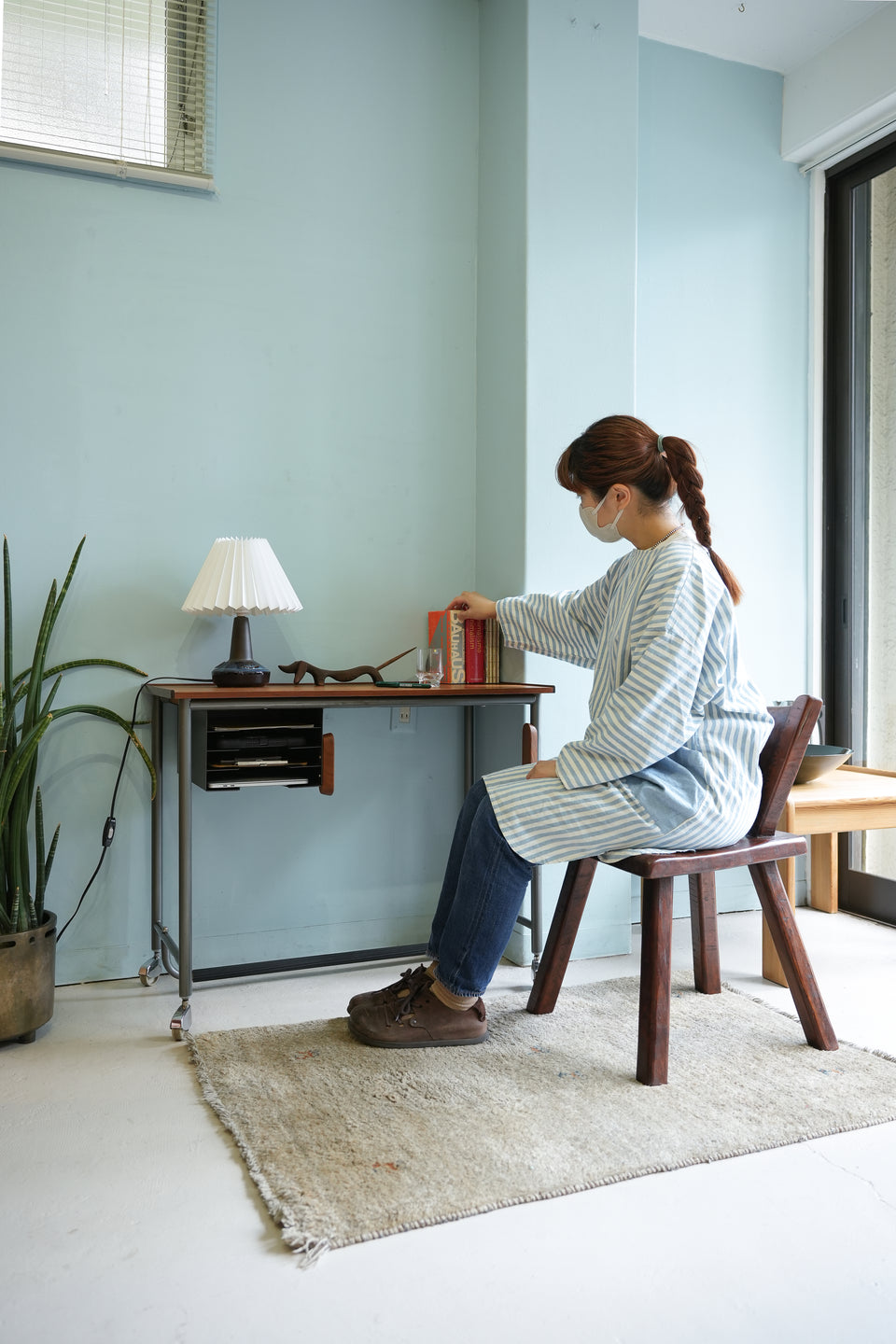 Danish Vintage Small Desk with Caster/デンマークヴィンテージ スモールデスク キャスター付 北欧家具