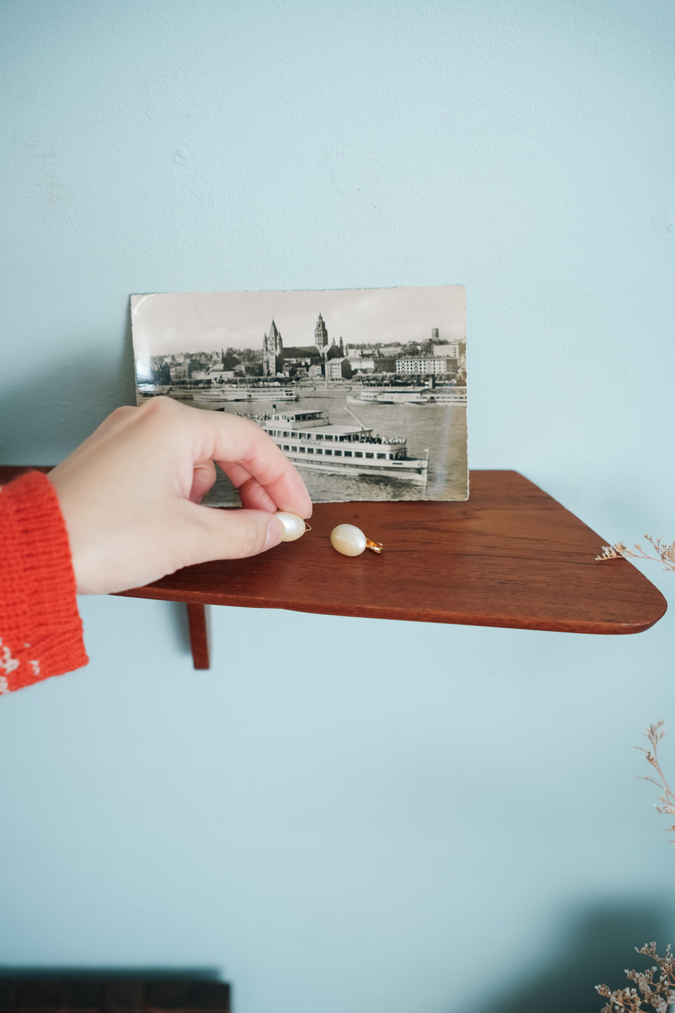 Danish Vintage Teakwood Small Wall Shelf/デンマークヴィンテージ ウォールシェルフ チーク材