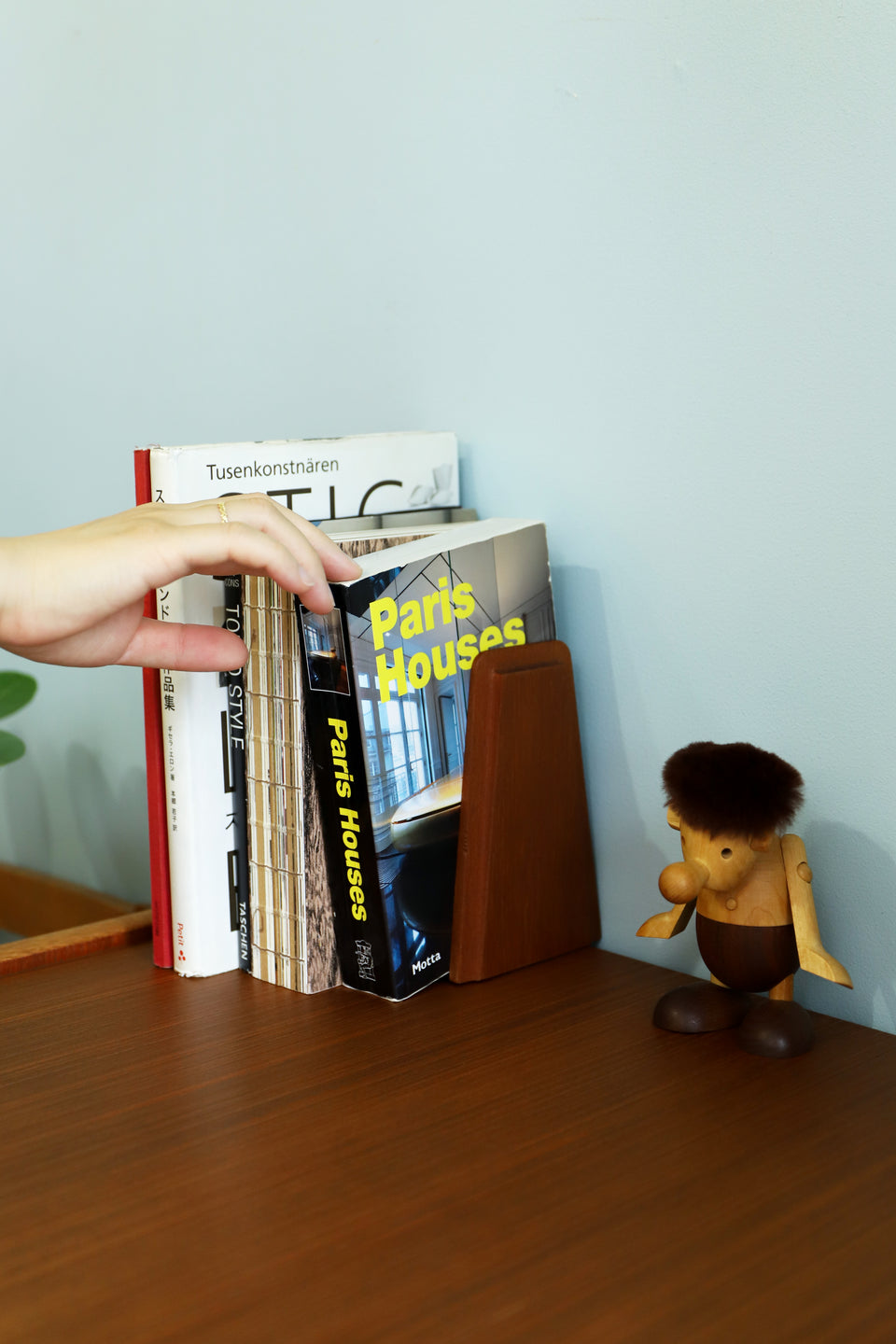 Danish Vintage Wooden Bookend Rosewood Teakwood/デンマークヴィンテージ ブックエンド 本立て ローズウッド材 チーク材 北欧インテリア