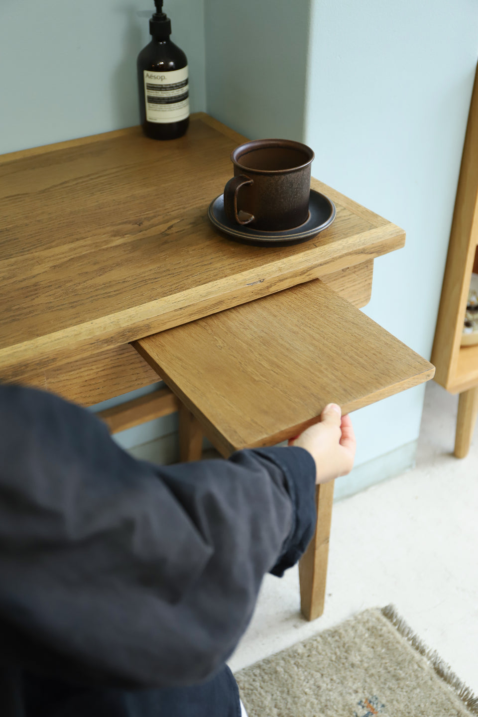 Euro Vintage Desk Oakwood/ヨーロッパヴィンテージ デスク 机 オーク材 シャビーシック