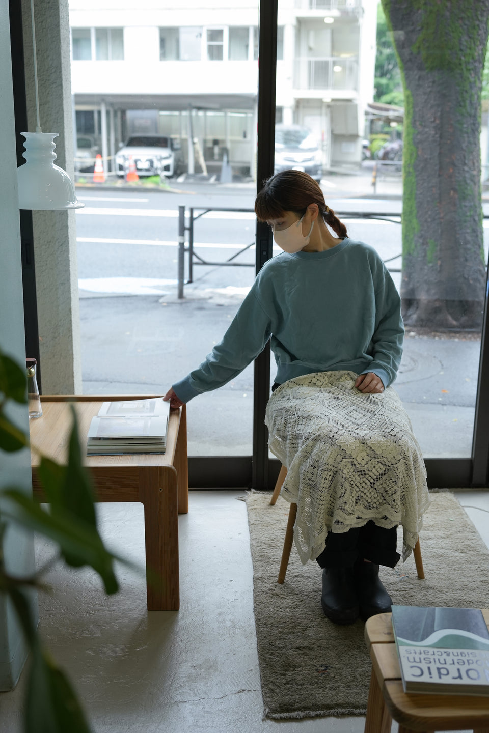Euro Vintage Filet Lace Cloth/ヨーロッパヴィンテージ フィレレース クロス