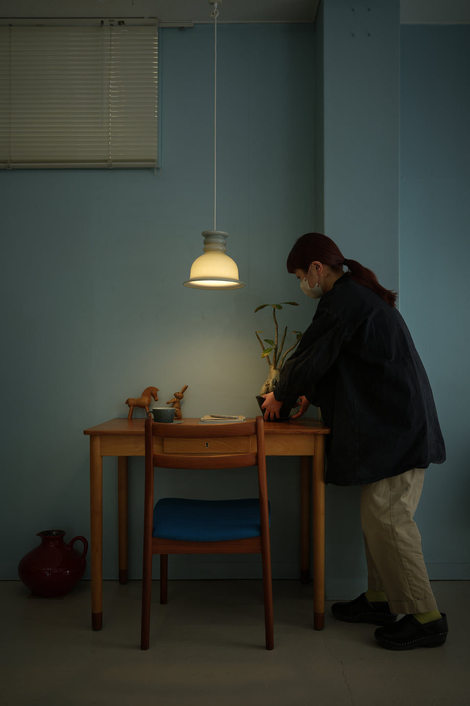 Holmegaard Pendant Light Gray Kro Danish Vintage /ホルムガード グレー 北欧ヴィンテージ ペンダントライト 照明