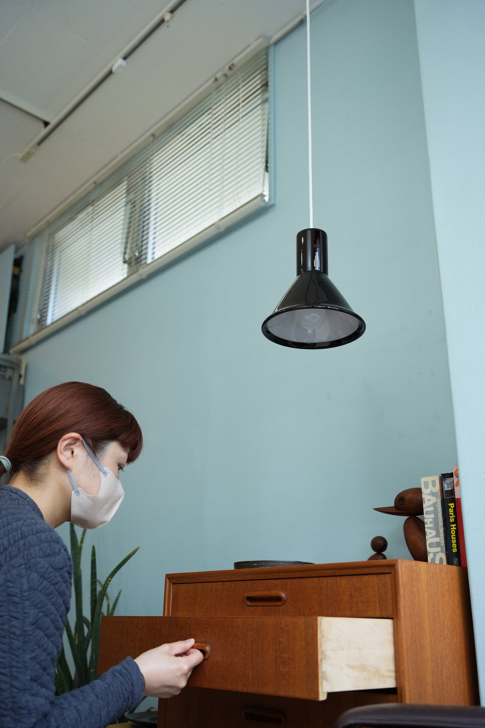 Holmegaard P&T Small Pendant Aubergine Danish Vintage/ホルムガード ペンダントライト オーベルジーヌ デンマークヴィンテージ
