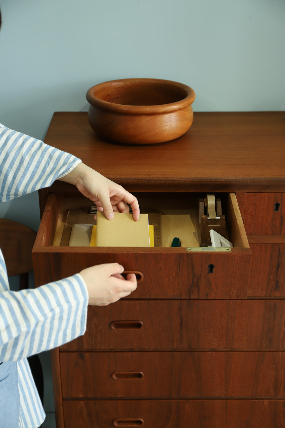 Danish Vintage High Chest 7Drawers/デンマークヴィンテージ ハイチェスト 7段 チーク材 北欧家具
