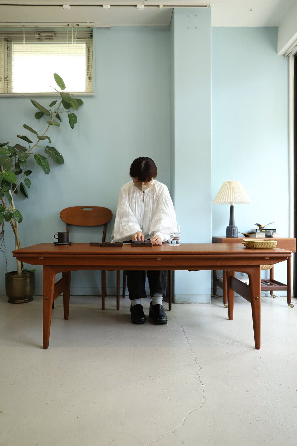 Danish Vintage Elevator Extension Table Trioh Møbler/デンマークヴィンテージ トリオモブラー エレベーター エクステンションテーブル 北欧家具