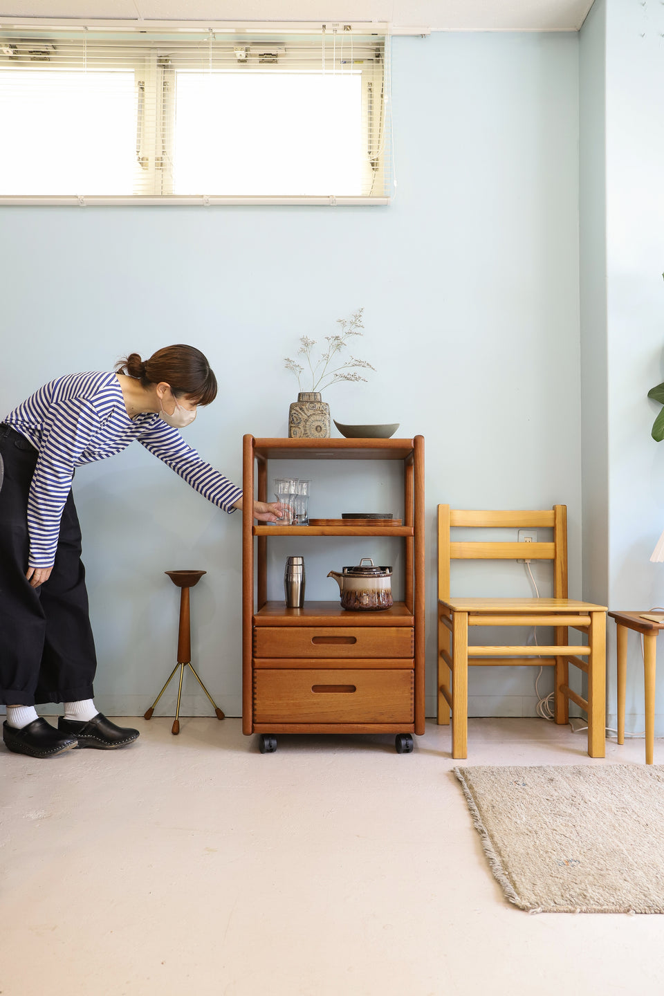 Danish Vintage Teakwood Wagon Shelf/デンマークヴィンテージ ワゴン シェルフ チーク材 北欧家具