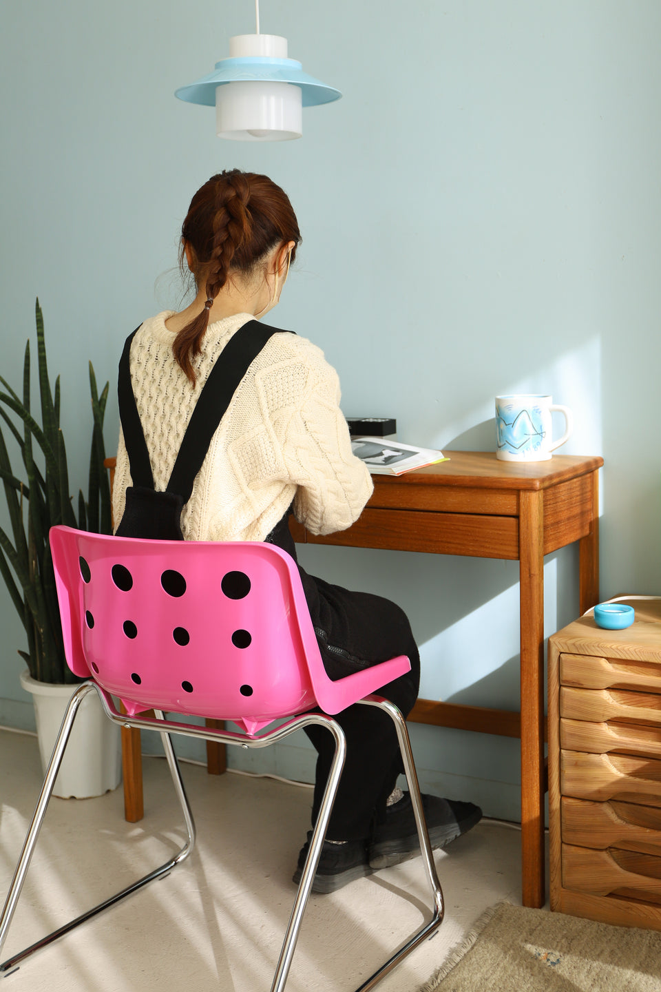 Polo Chair Robin Day Sled Base Pink/ロビン・デイ ポロチェア スタッキング ピンク イギリスデザイン