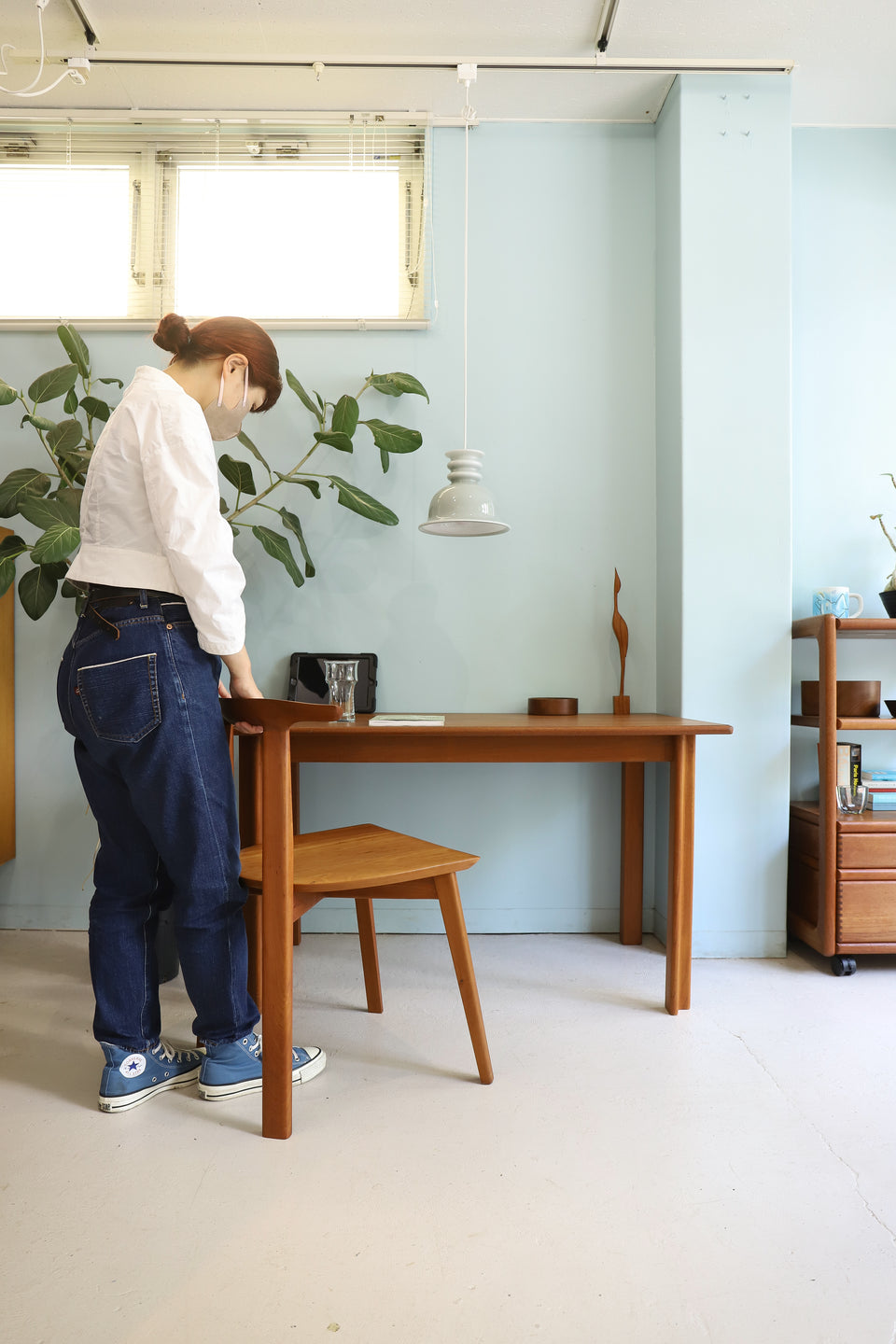 Vintage Dining Table Teakwood Scandinavian Design/ヴィンテージ ダイニングテーブル コンパクト チーク材 北欧デザイン