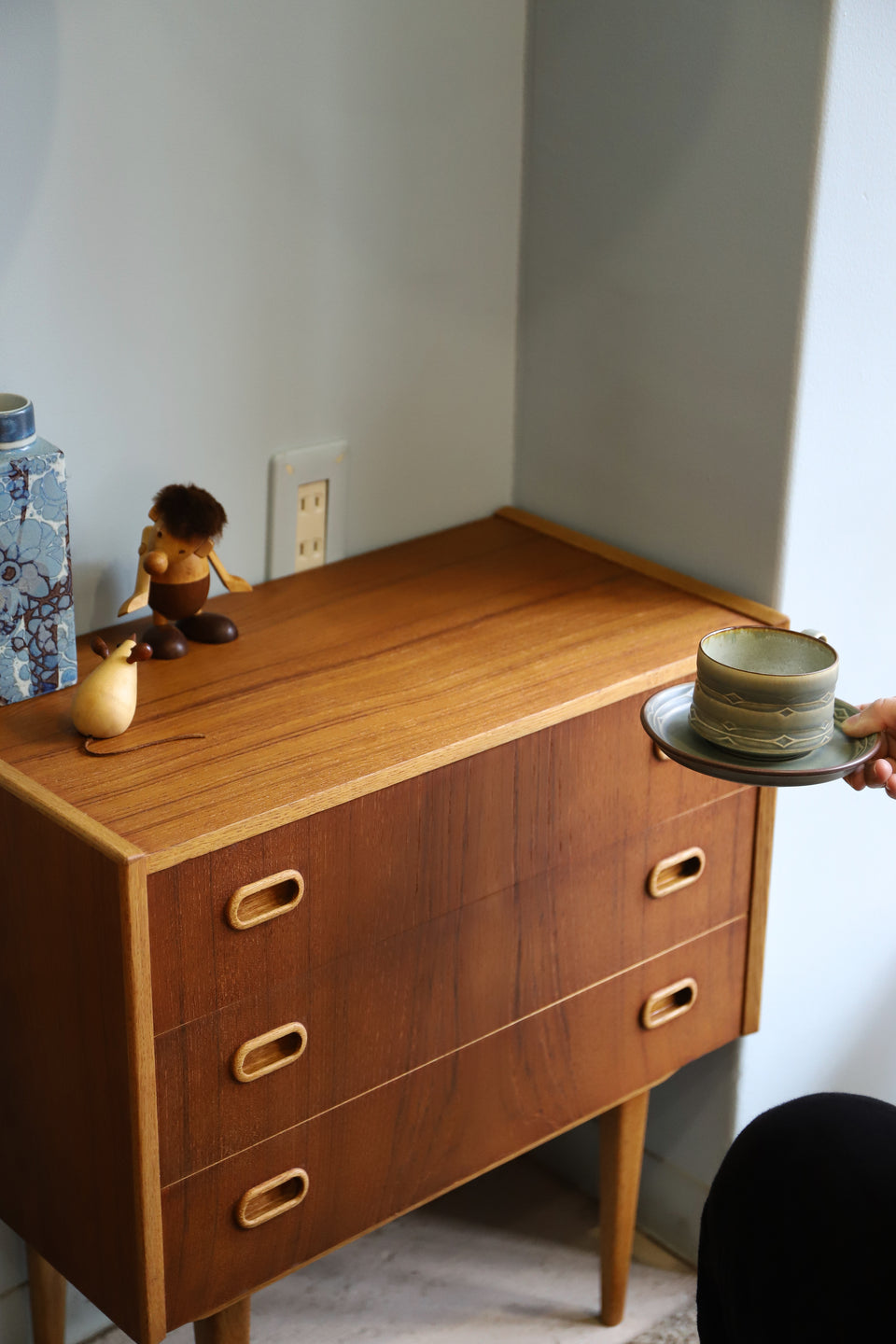 Swedish Vintage 3drawers Small Side Chest/スウェーデンヴィンテージ スモールサイドチェスト 3段 北欧家具