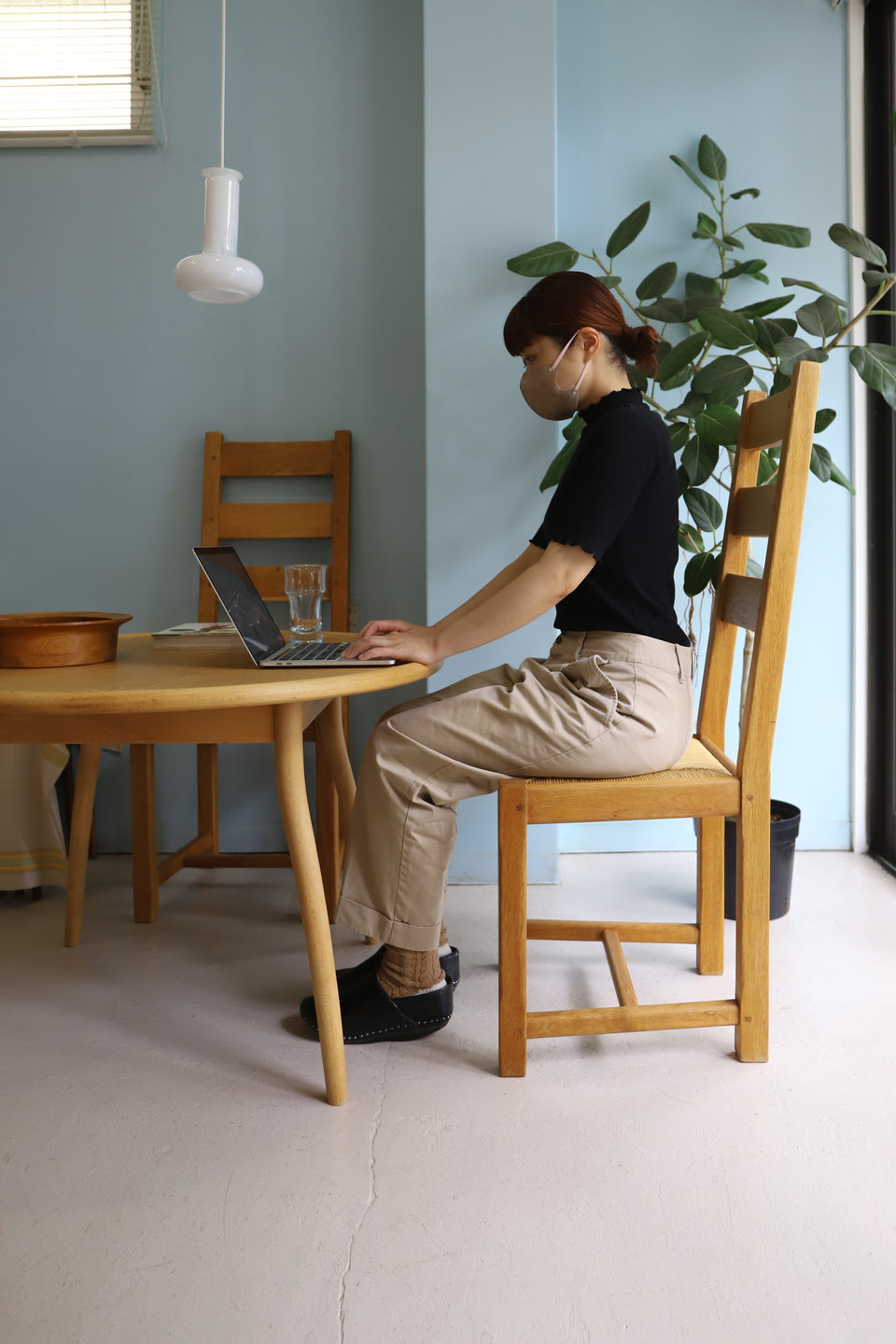 Ludwik Styl Oakwood Rush Seat High Back Chair/ポーランド製 ハイバックチェア オーク材 ラッシュシート 椅子