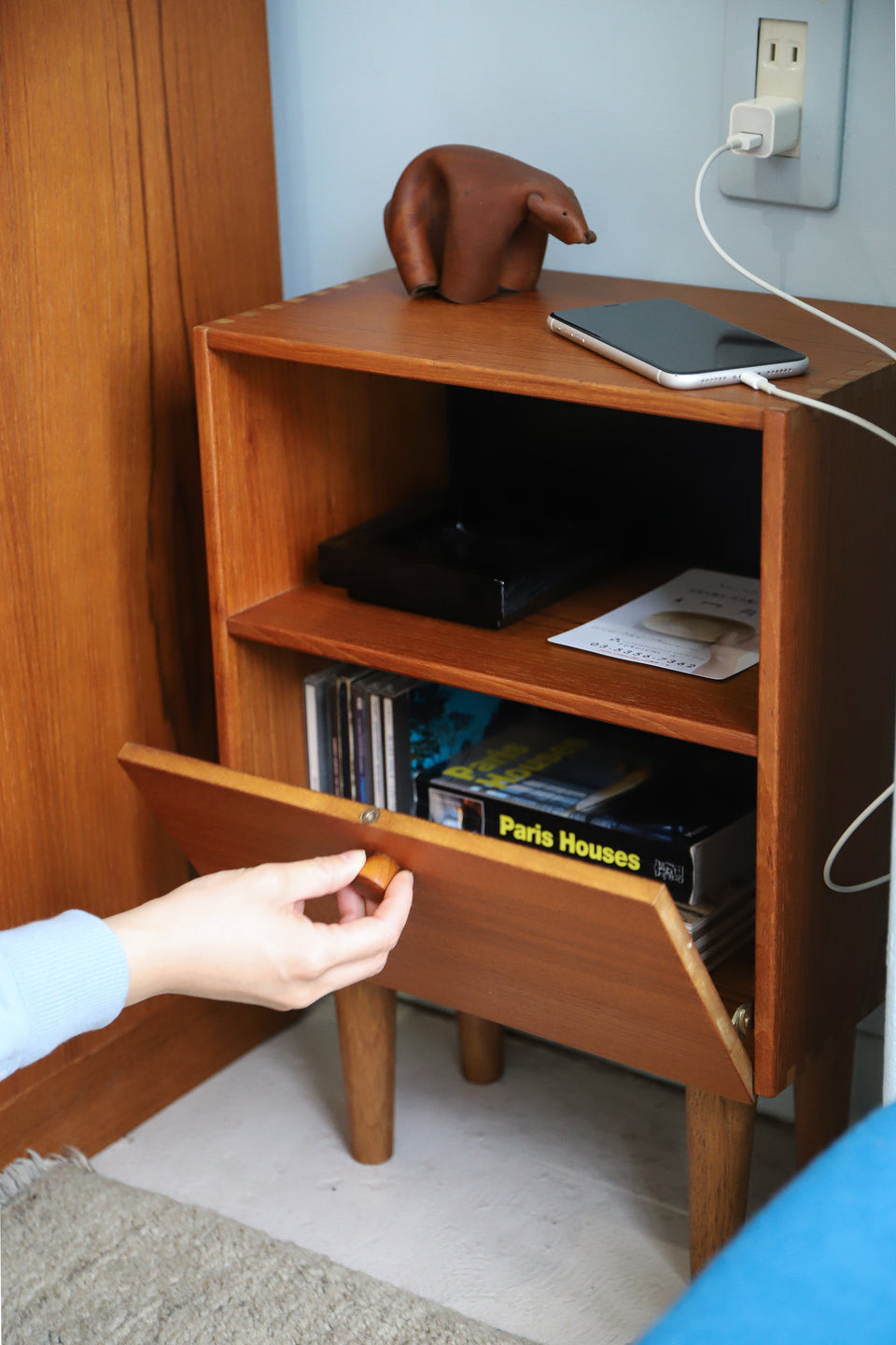 Danish Vintage Bedside Small Cabinet/デンマークヴィンテージ ベッドサイド スモールキャビネット サイドテーブル 北欧家具