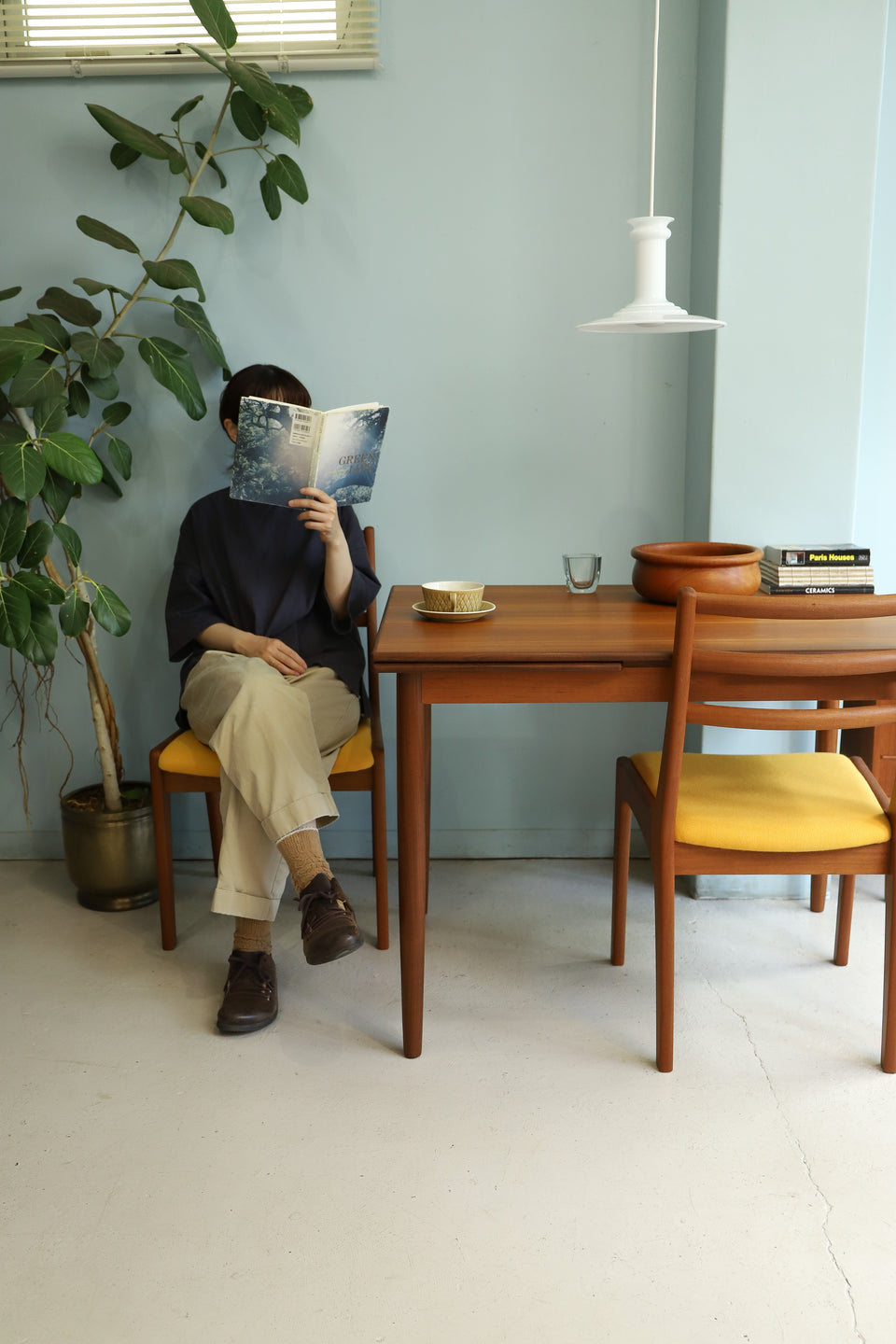 Danish Vintage Small Extension Dining Table/デンマークヴィンテージ ダイニングテーブル エクステンション 北欧家具