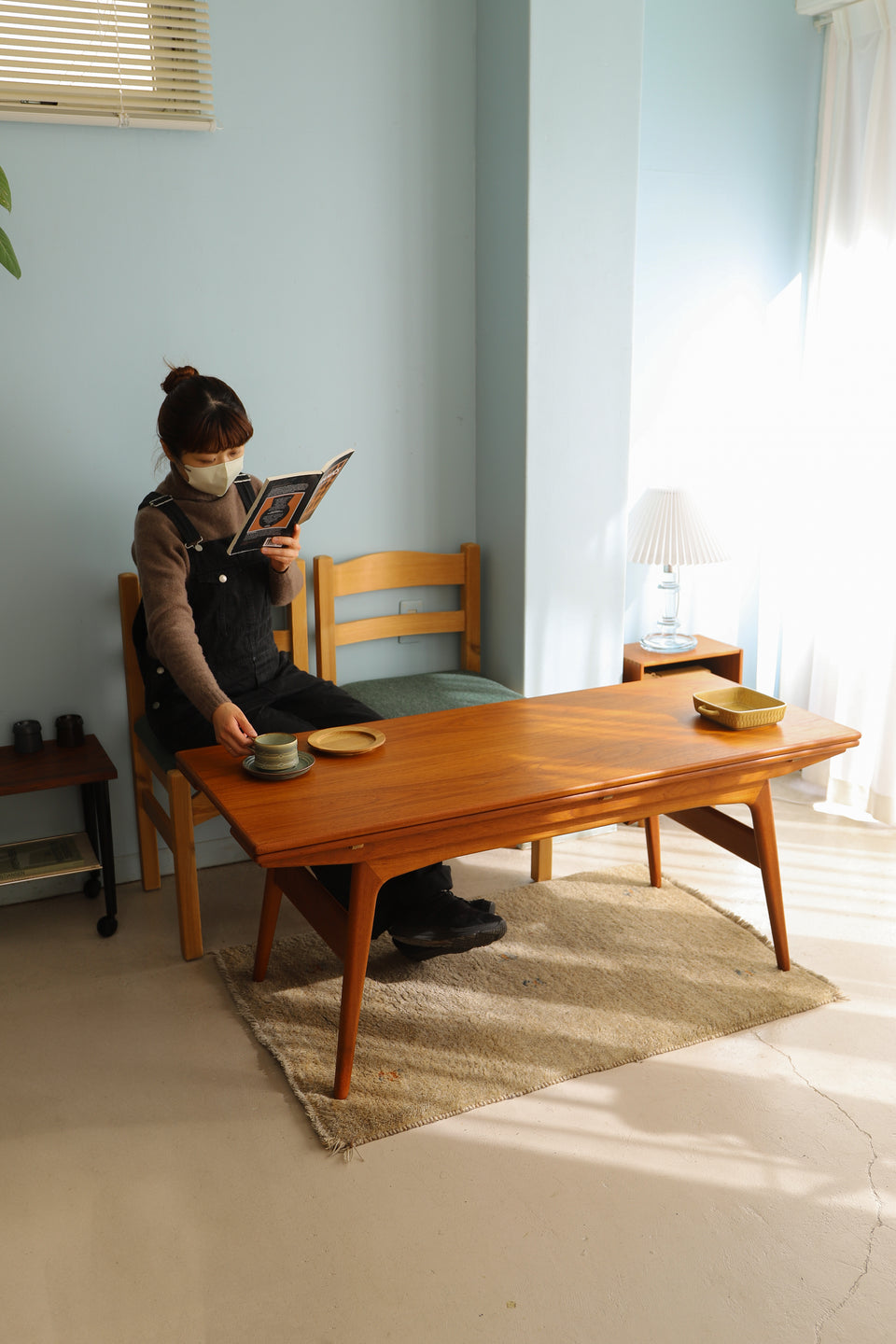 Elevator Extension Table Trioh Møbler Danish Vintage/デンマークヴィンテージ トリオモブラー エレベーター エクステンションテーブル 北欧家具