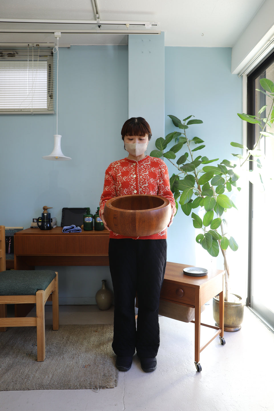 Danish Vintage DIGSMED Teakwood Ice Basket Bowl/デンマークヴィンテージ ディグスメッド アイスバスケット ボウル チーク材