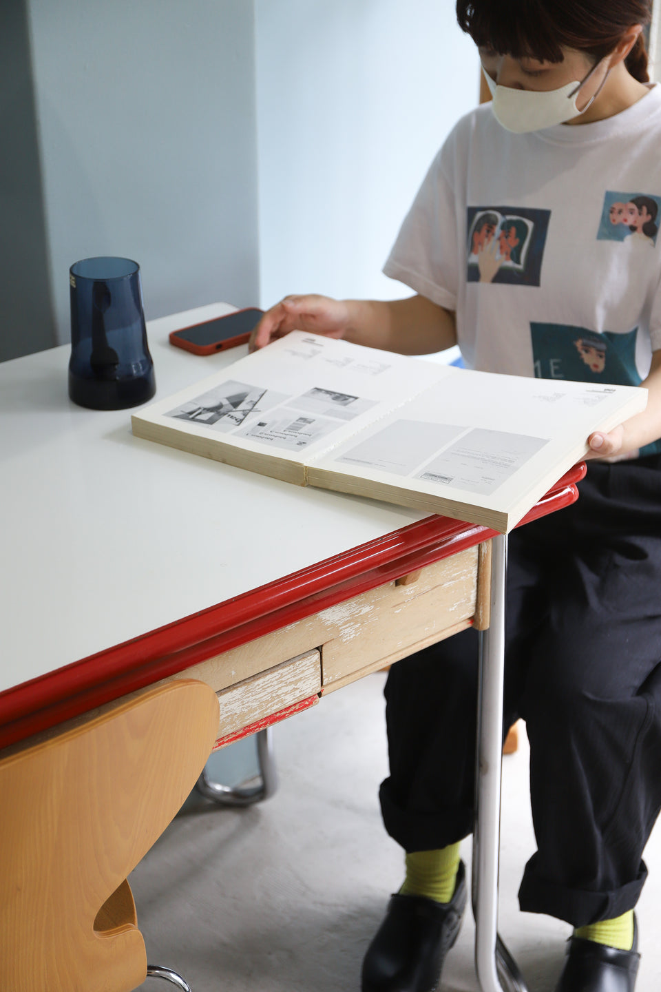 US Vintage Enamel Top Extension Kitchen Table/アメリカヴィンテージ エナメルトップ キッチンテーブル エクステンション