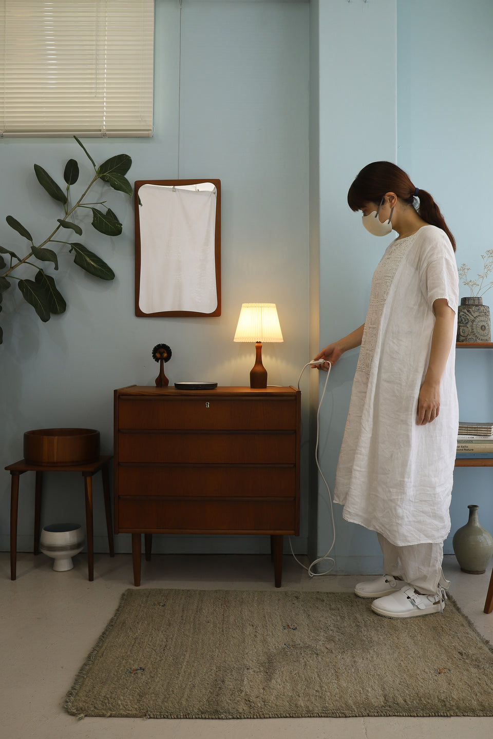 Teakwood Small Table Lamp Danish Vintage/デンマークヴィンテージ テーブルランプ 間接照明 チーク材 北欧インテリア