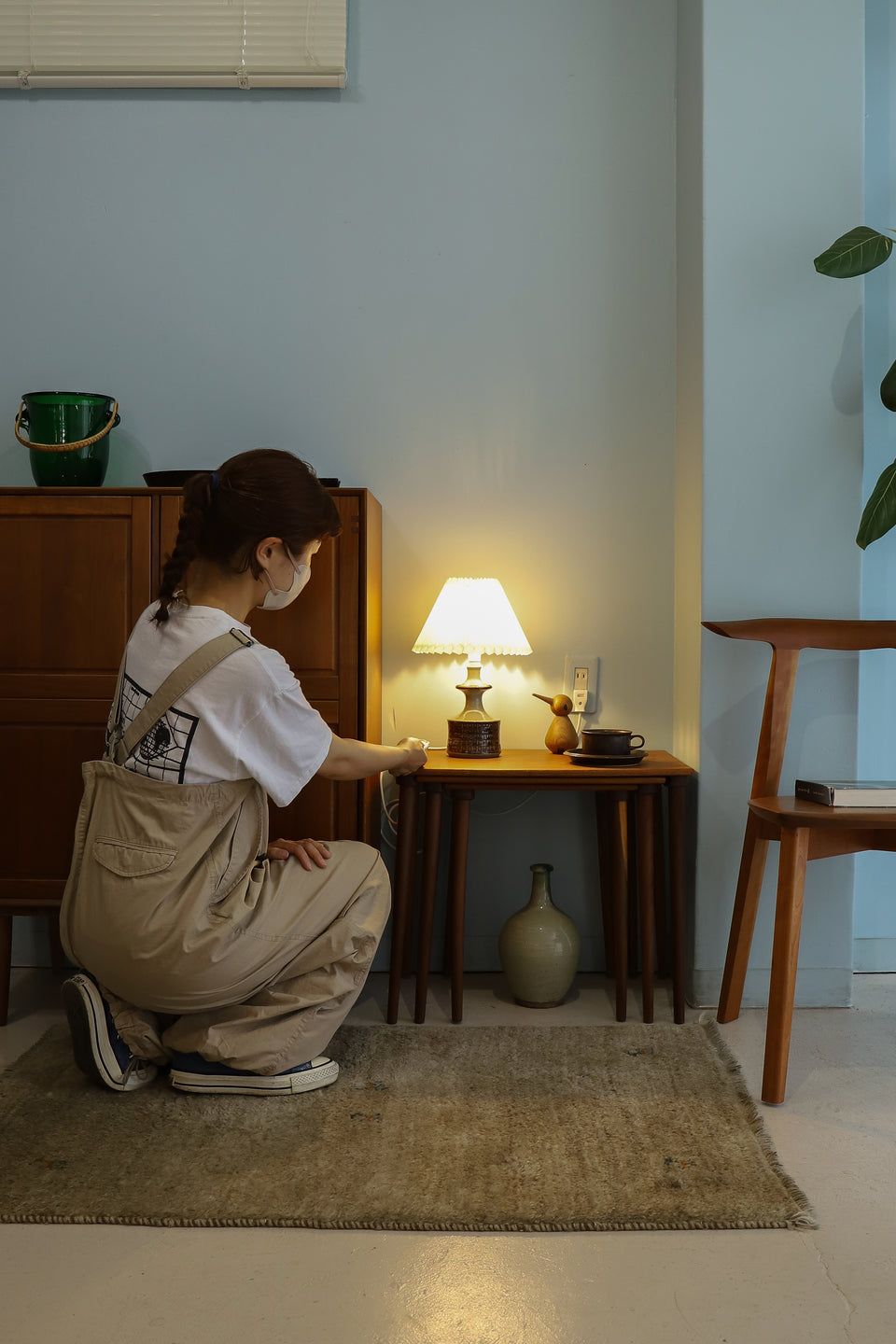 Danish Vintage Knabstrup Keramik Table Lamp/デンマークヴィンテージ テーブルランプ ナブストラップ 間接照明 北欧インテリア