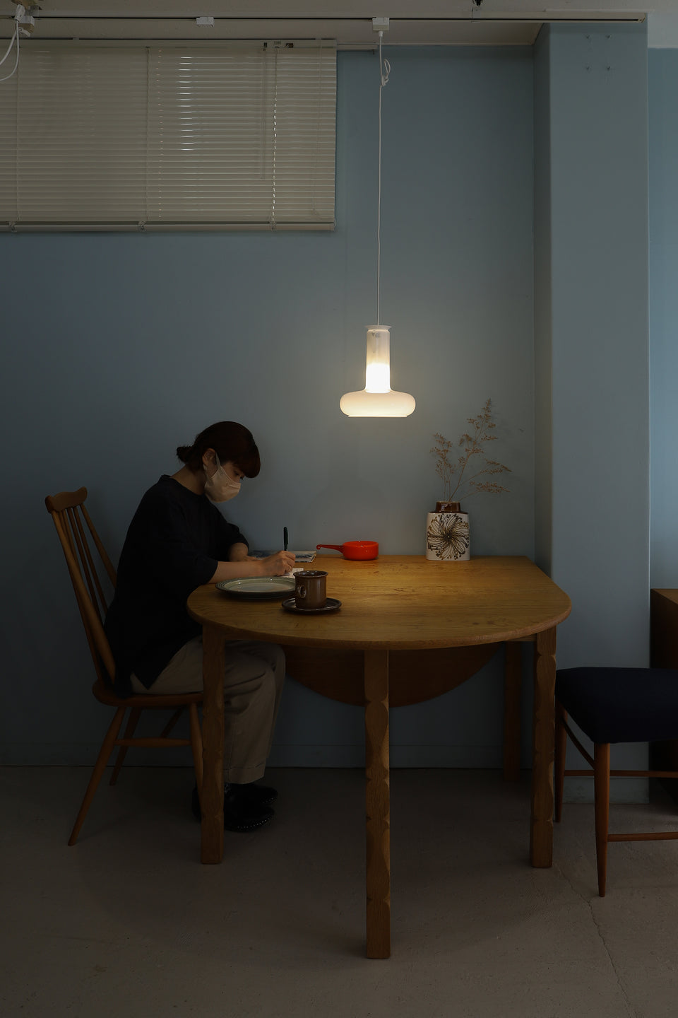 Danish Vintage Holmegaard Pendant Light Blues/ホルムガード ペンダントライト ブルース シセ・ヴェアナー 北欧インテリア