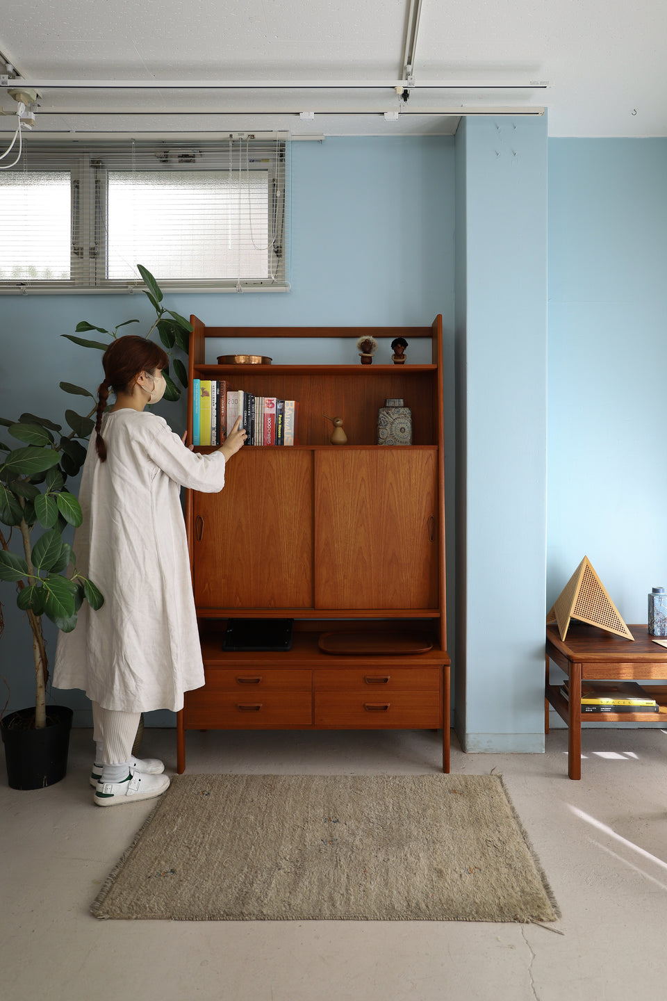 Danish Vintage High Shelf Cabinet/デンマークヴィンテージ ハイシェルフ キャビネット 収納 北欧家具