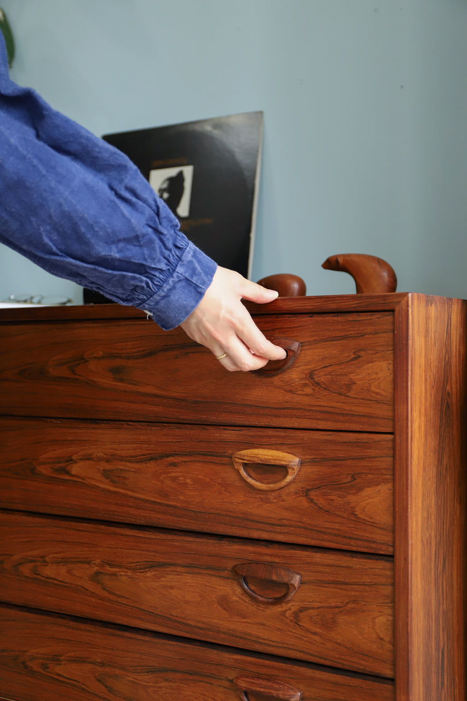 Feldballes Møbelfabrik Kai Kristiansen 4Drawer Chest Rosewood/カイ・クリスチャンセン 4段チェスト ローズウッド材 デンマークヴィンテージ 北欧家具