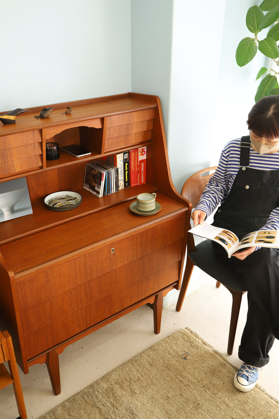 Danish Vintage Writing Bureau with Mirror Dresser/デンマークヴィンテージ ライティングビューロー ドレッサー 北欧家具