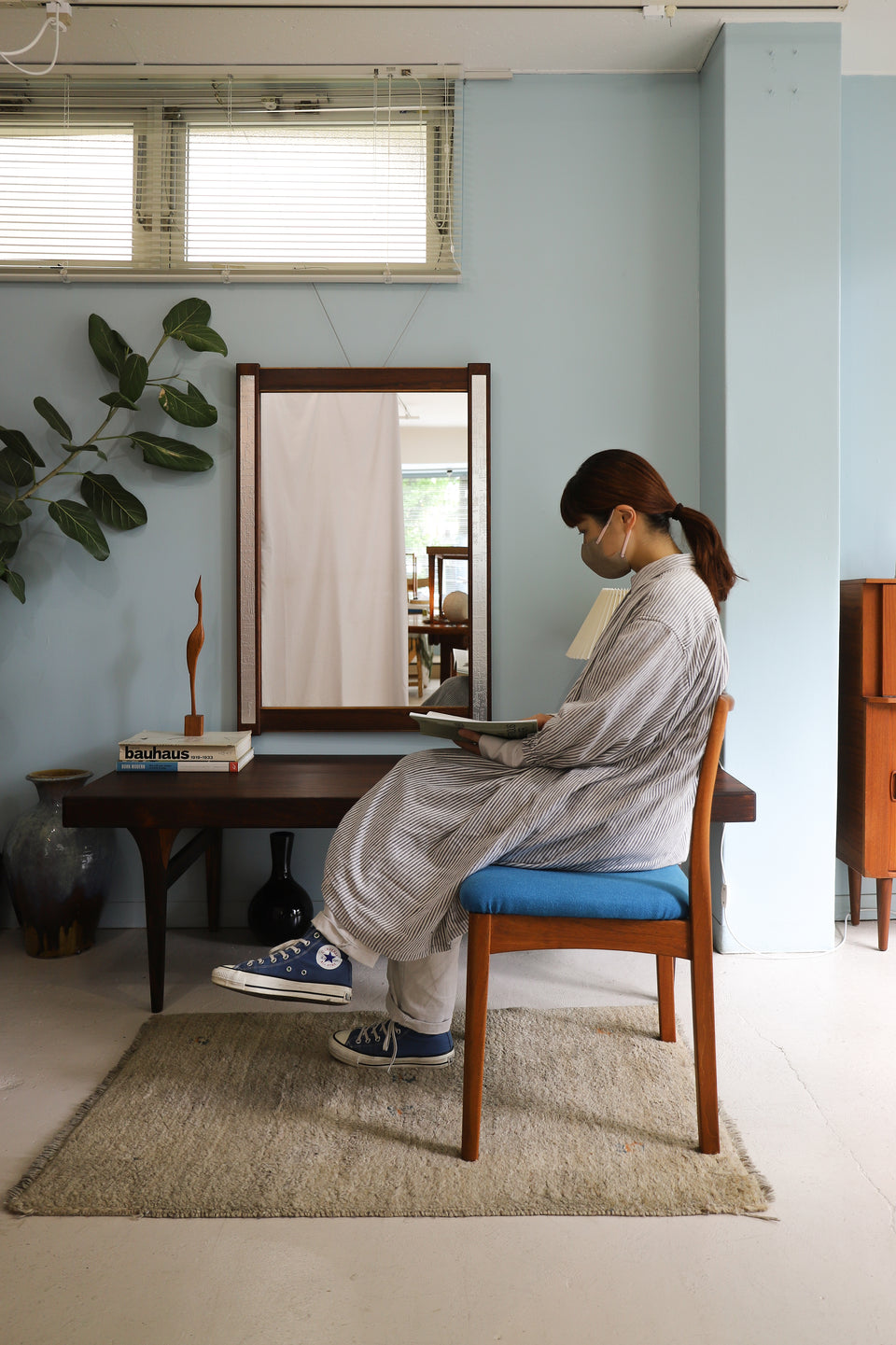 Danish Vintage J.Hølmer-Hansen Rosewood Wall Mirror/デンマークヴィンテージ ウォールミラー 壁掛け鏡 ローズウッド材 北欧インテリア