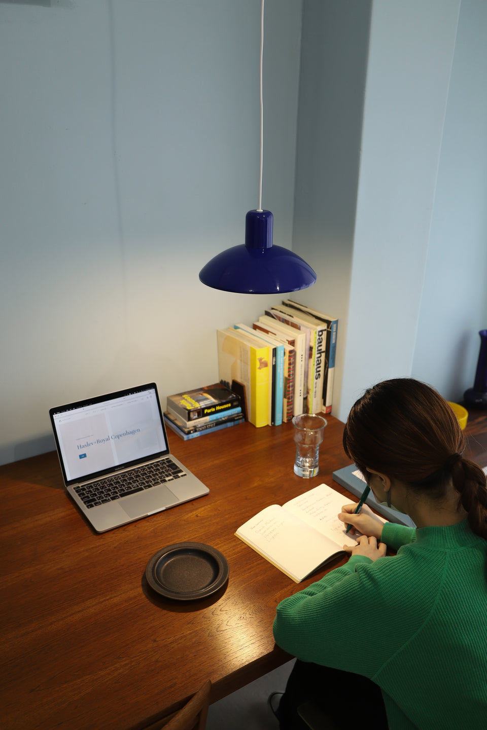 Horn Pendant Light Type728 Blue Danish Vintage/デンマークヴィンテージ ホーン ペンダントライト 照明 北欧インテリア