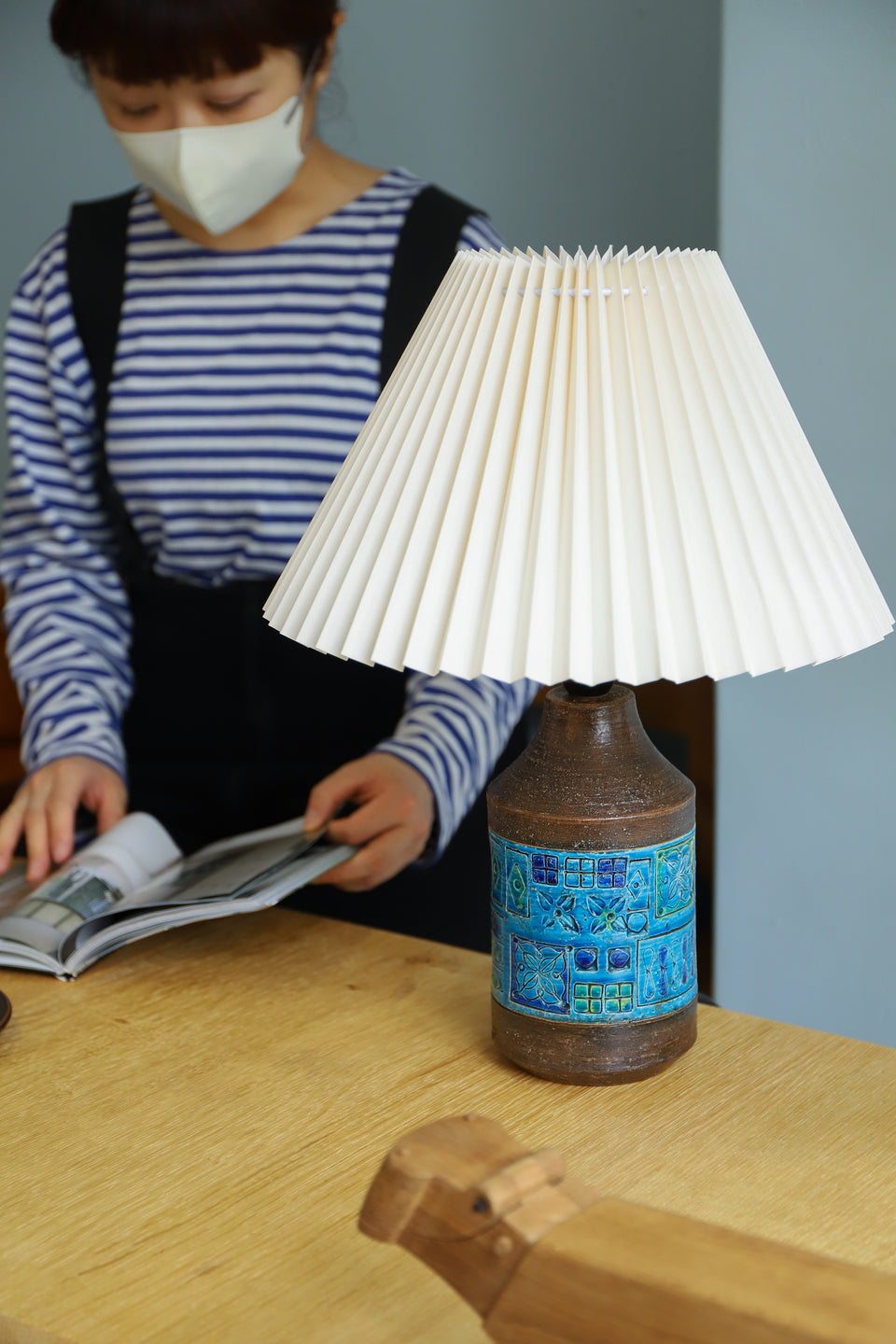 BITOSSI “Rimini Blu” Table Lamp Aldo Londi/イタリアビンテージ ビトッシ リミニブルー テーブルランプ