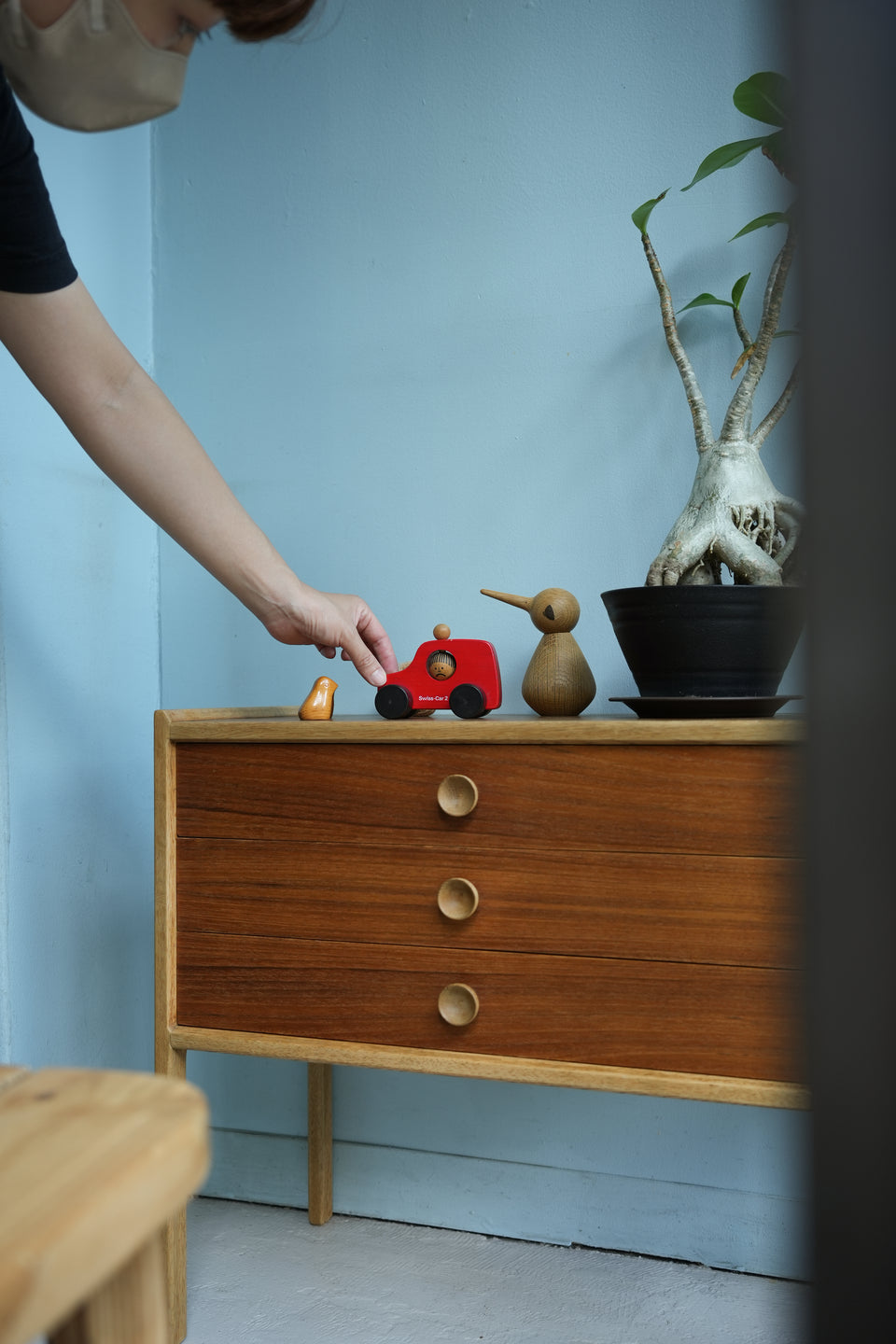 Naef Swiss-Car 2 Wooden Toy/ネフ くるまのおもちゃ 木製玩具 スイス ヴィンテージ