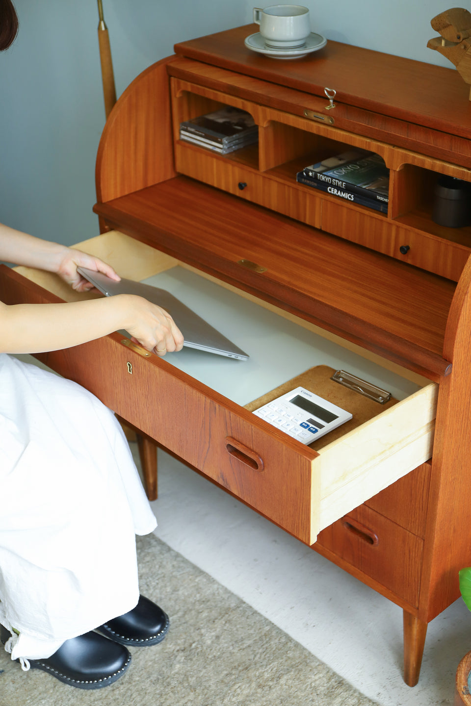 Rolltop Bureau Egon Ostergaard Swedish Vintage/スウェーデンヴィンテージ ロールトップ ビューロー 北欧家具