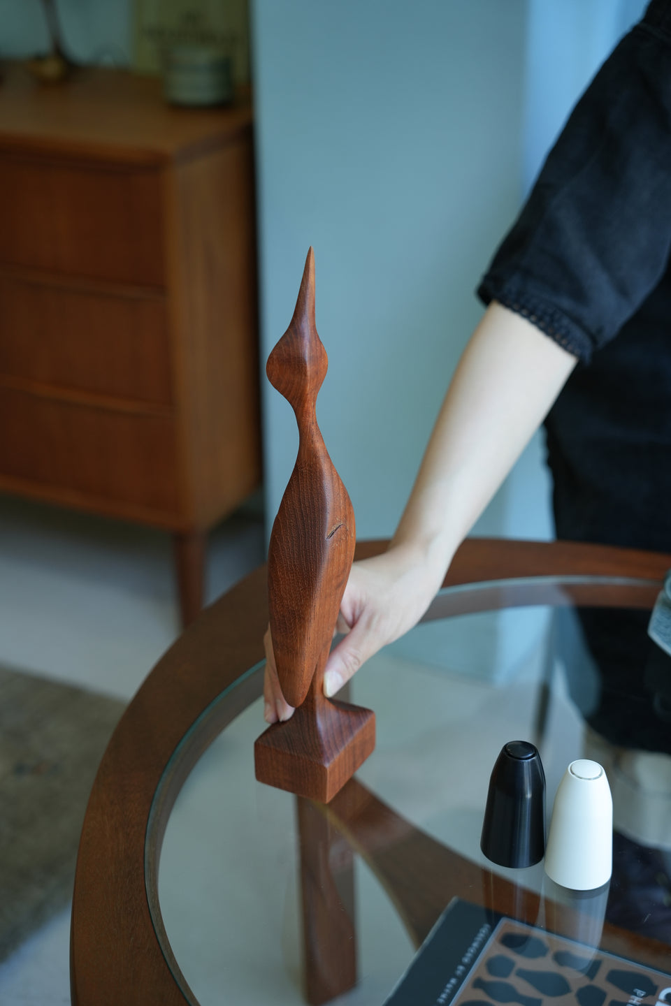 Scandinavian Vintage Teakwood Bird Sculpture Object/北欧ヴィンテージ 鳥のオブジェ チーク材