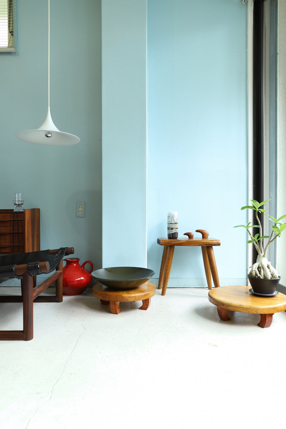 Solid Wood Side Table Stool/無垢材 サイドテーブル スツール 花台