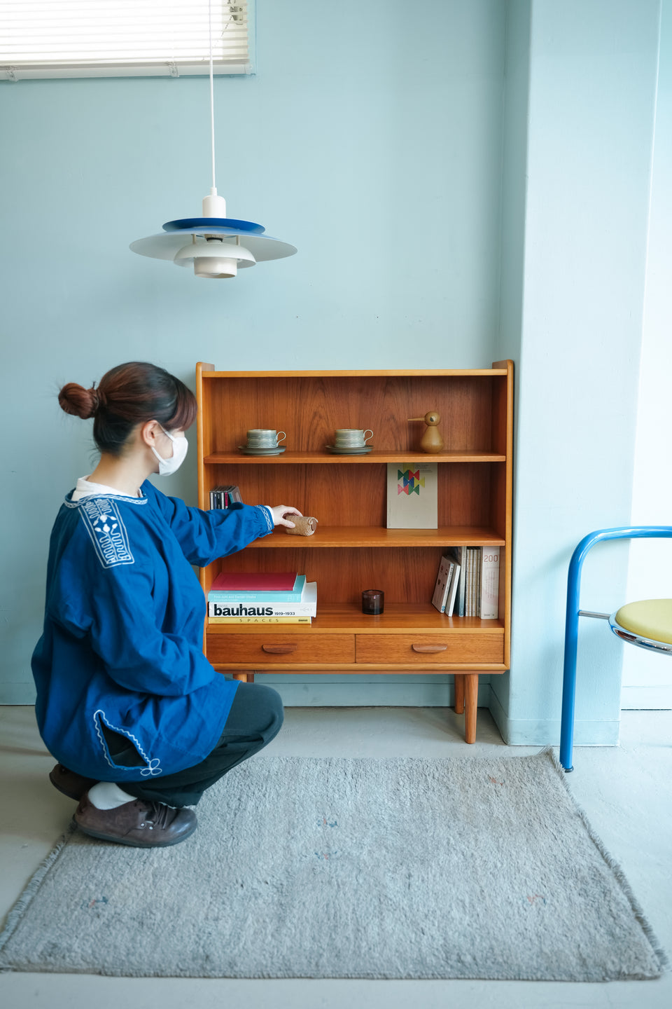 Swedish Vintage AB Möbelfabriken Örnen Bookcase with Drawer/スウェーデンヴィンテージ ブックケース 引き出し付