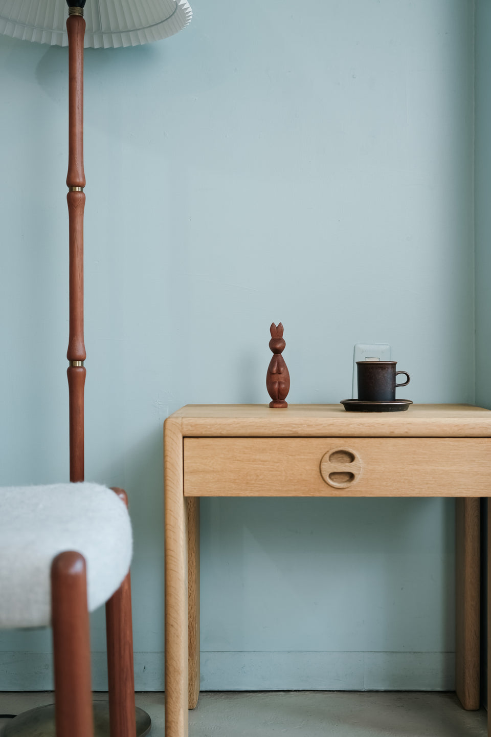 Teak Rabbit Sculpture Objet Scandinavian Vintage/北欧ヴィンテージ チークのうさぎ オブジェ