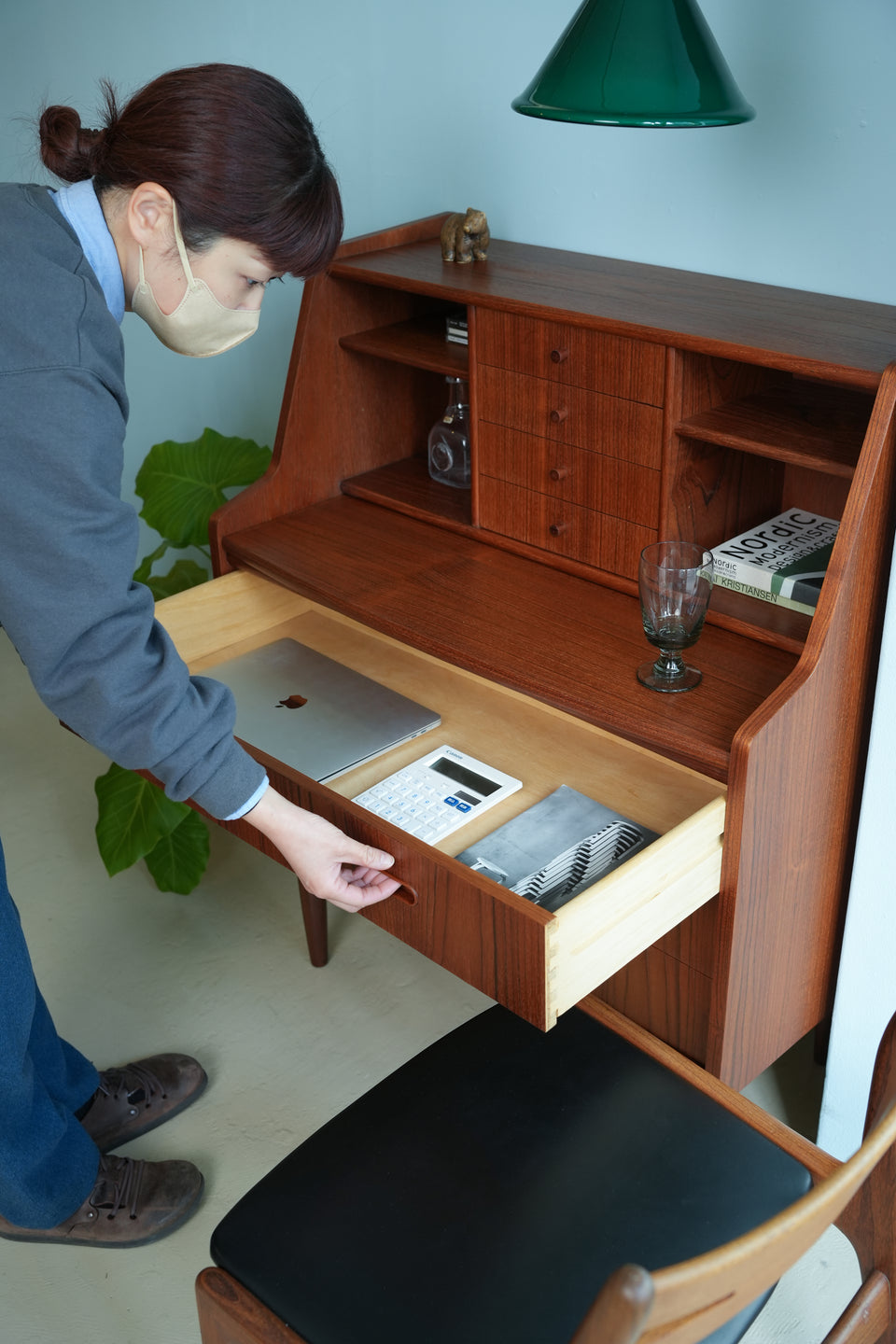 Teak Writing Bureau Danish Vintage/デンマークヴィンテージ ライティングビューロー チーク材 北欧家具
