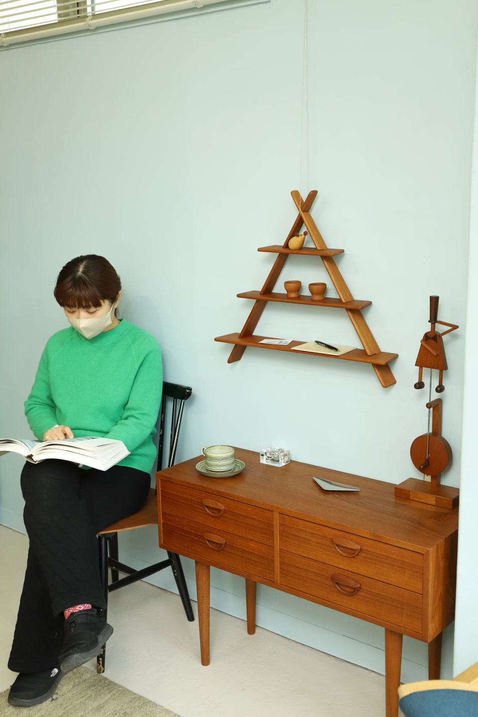 Teakwood Triangle Shelf Amagerhylde Danish Vintage/デンマークヴィンテージ ウォールシェルフ アマーシェルフ 北欧インテリア