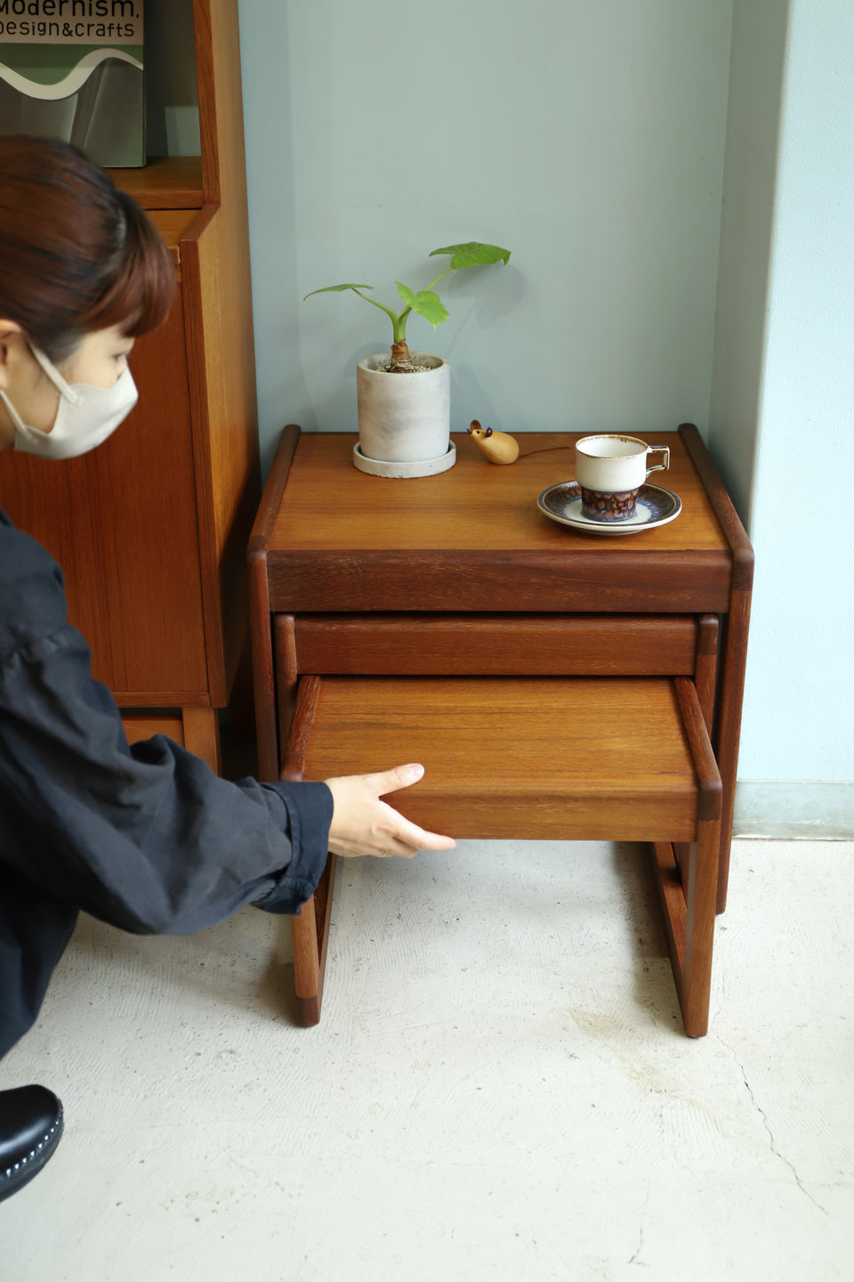 UK Vintage Sunelm Products Nesting Table/イギリスヴィンテージ ネストテーブル サイドテーブル チーク材