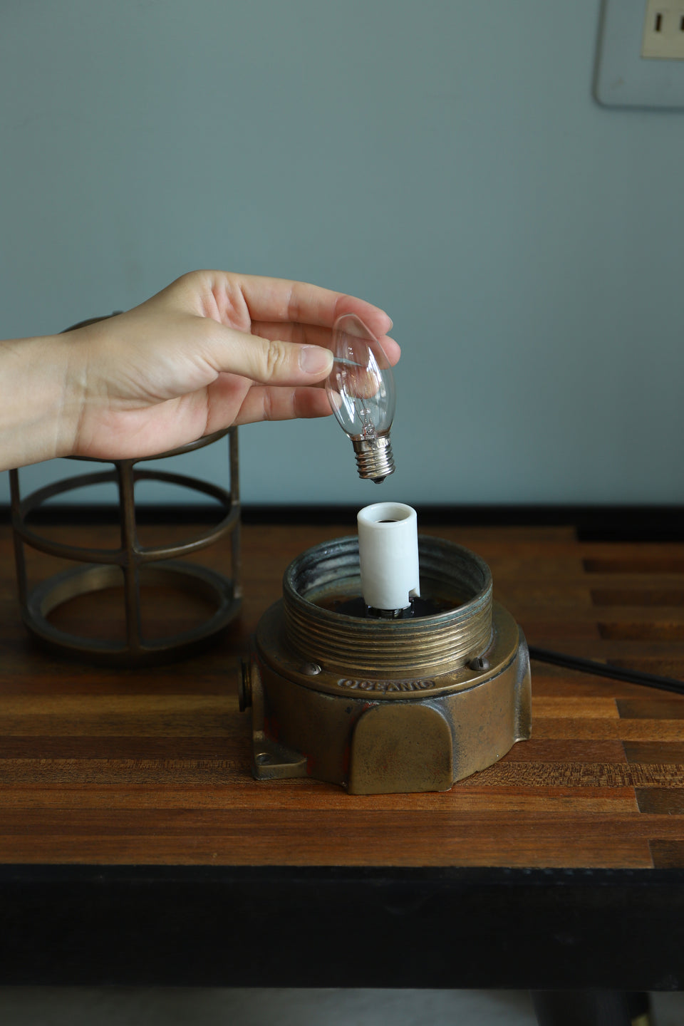 US Vintage Brass Marine Lamp/アメリカヴィンテージ マリンランプ 真鍮製