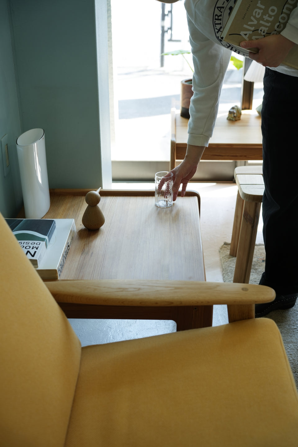 Vintage Swedese Pinewood Square Table Yngve Ekström/スウェーデンヴィンテージ スクエアローテーブル パイン材 イングヴィ・エクストローム