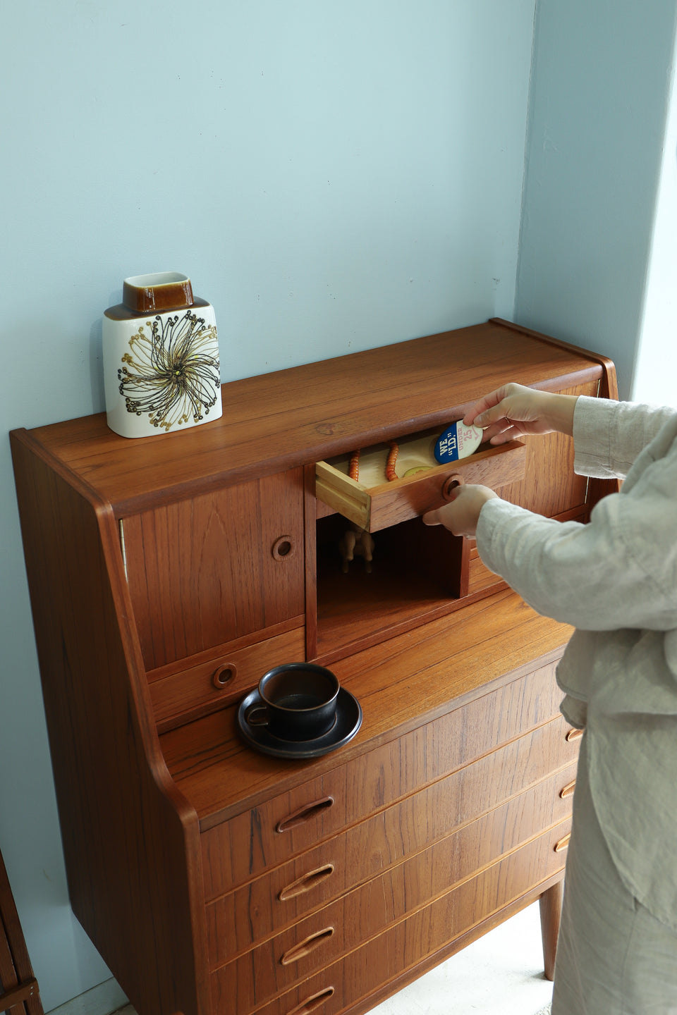 Writing Bureau with Mirror Danish Vintage/デンマークヴィンテージ ライティングビューロー ミラー付き ドレッサー 北欧家具