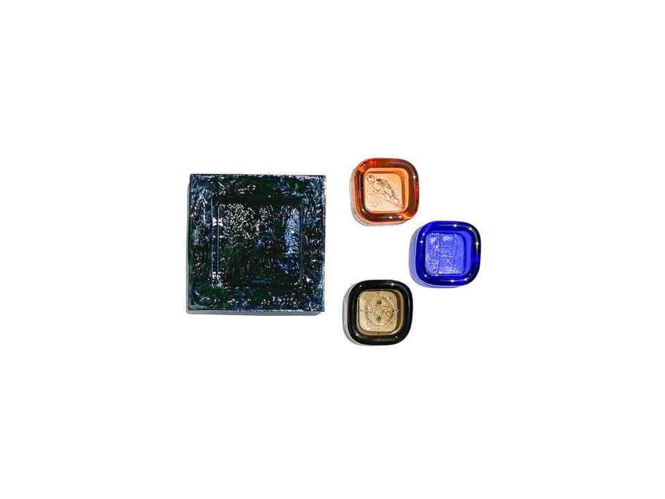 Norwegian Vintage PLUS FREDRIKSTAD GLASS Tray/ノルウェーヴィンテージ ガラストレイ 北欧インテリア