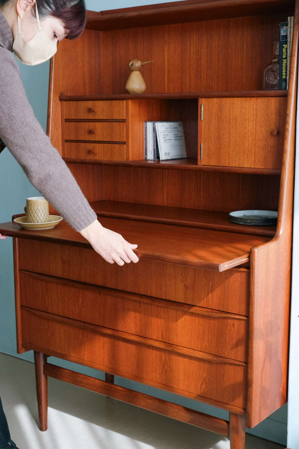 Danish Vintage Teak Writing Bureau Dresser/デンマークヴィンテージ ライティングビューロー ドレッサー チーク材 北欧家具
