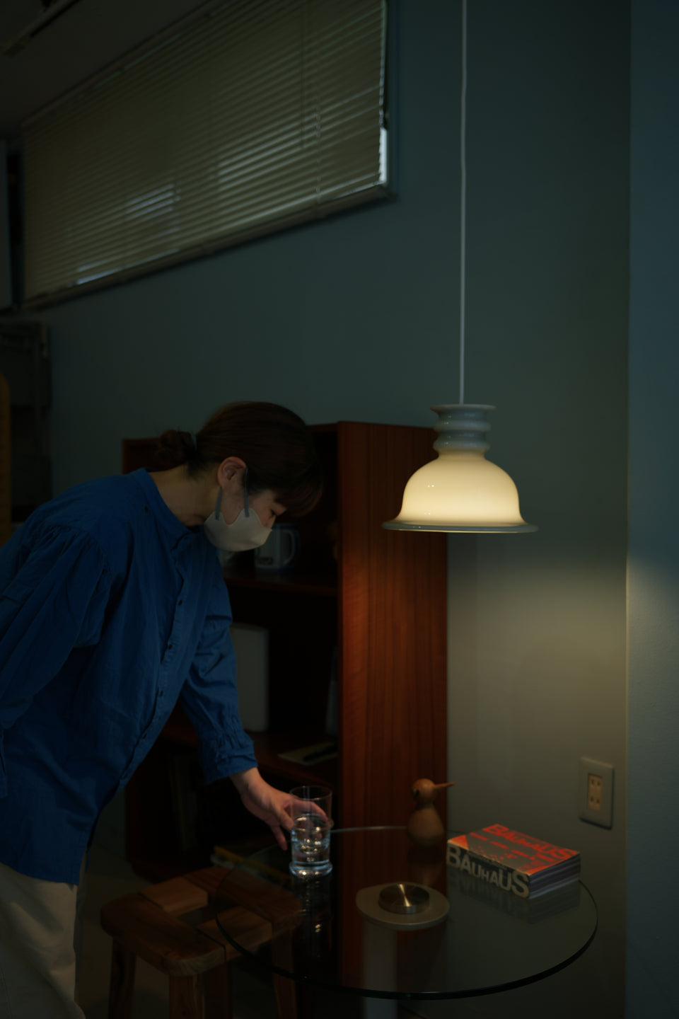 Danish Vintage Kro Holmegaard Pendant Light Gray/デンマークヴィンテージ ホルムガード グレー ペンダントライト 照明