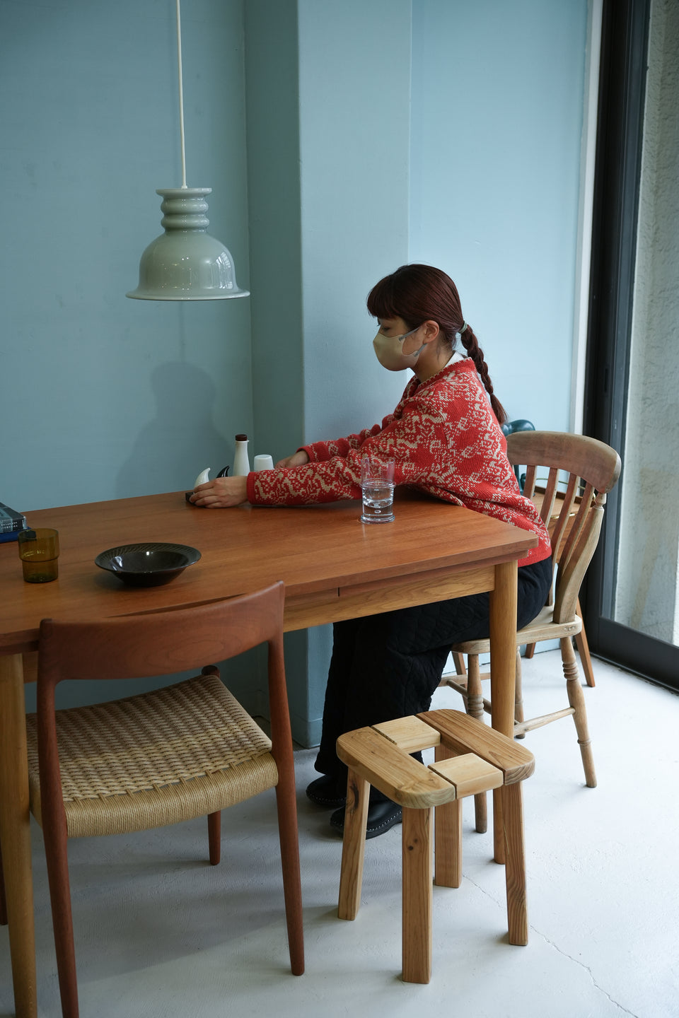 Danish Vintage Extension Dining Table Teak and Oak/デンマークヴィンテージ エクステンション ダイニングテーブル 北欧家具