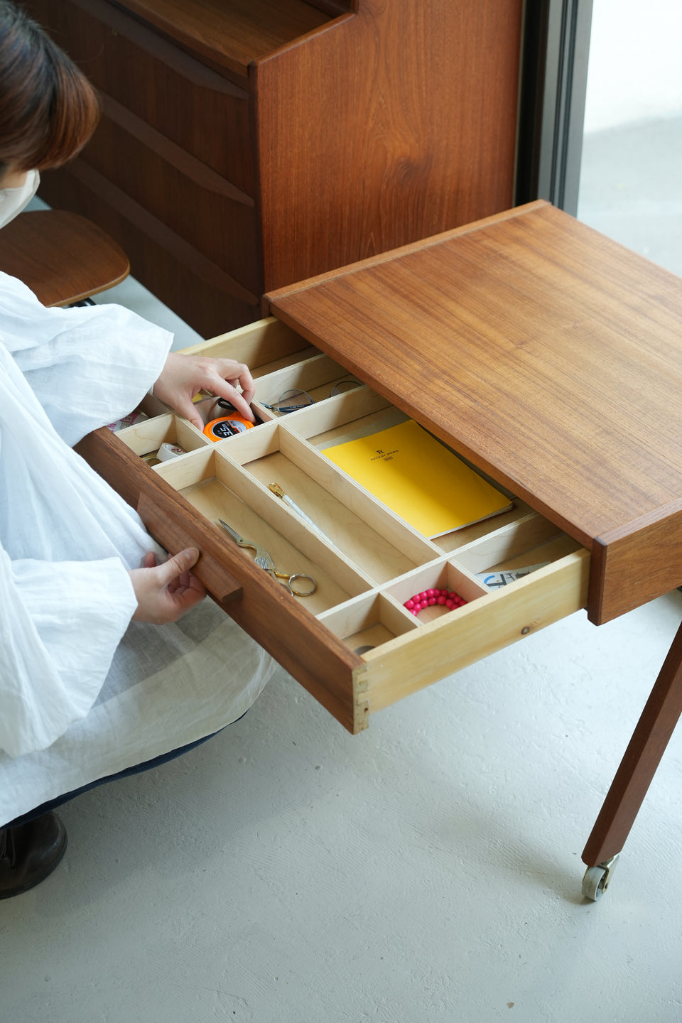 Danish Vintage Sewing Wagon Table/デンマークヴィンテージ ソーイングワゴン サイドテーブル 北欧家具