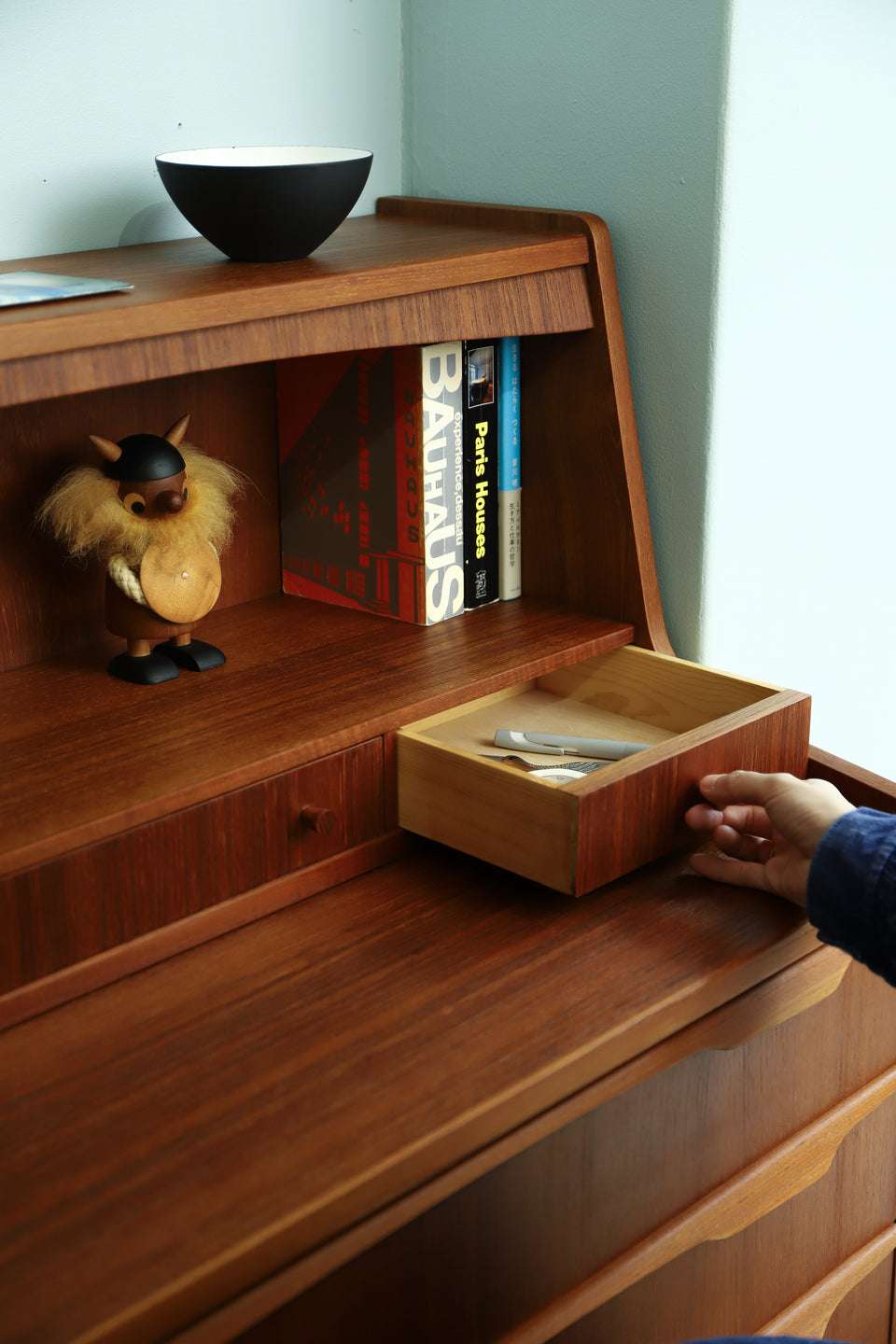 Danish Vintage Writing Bureau Dresser/デンマークヴィンテージ ライティングビューロー ミラー付き ドレッサー 北欧家具