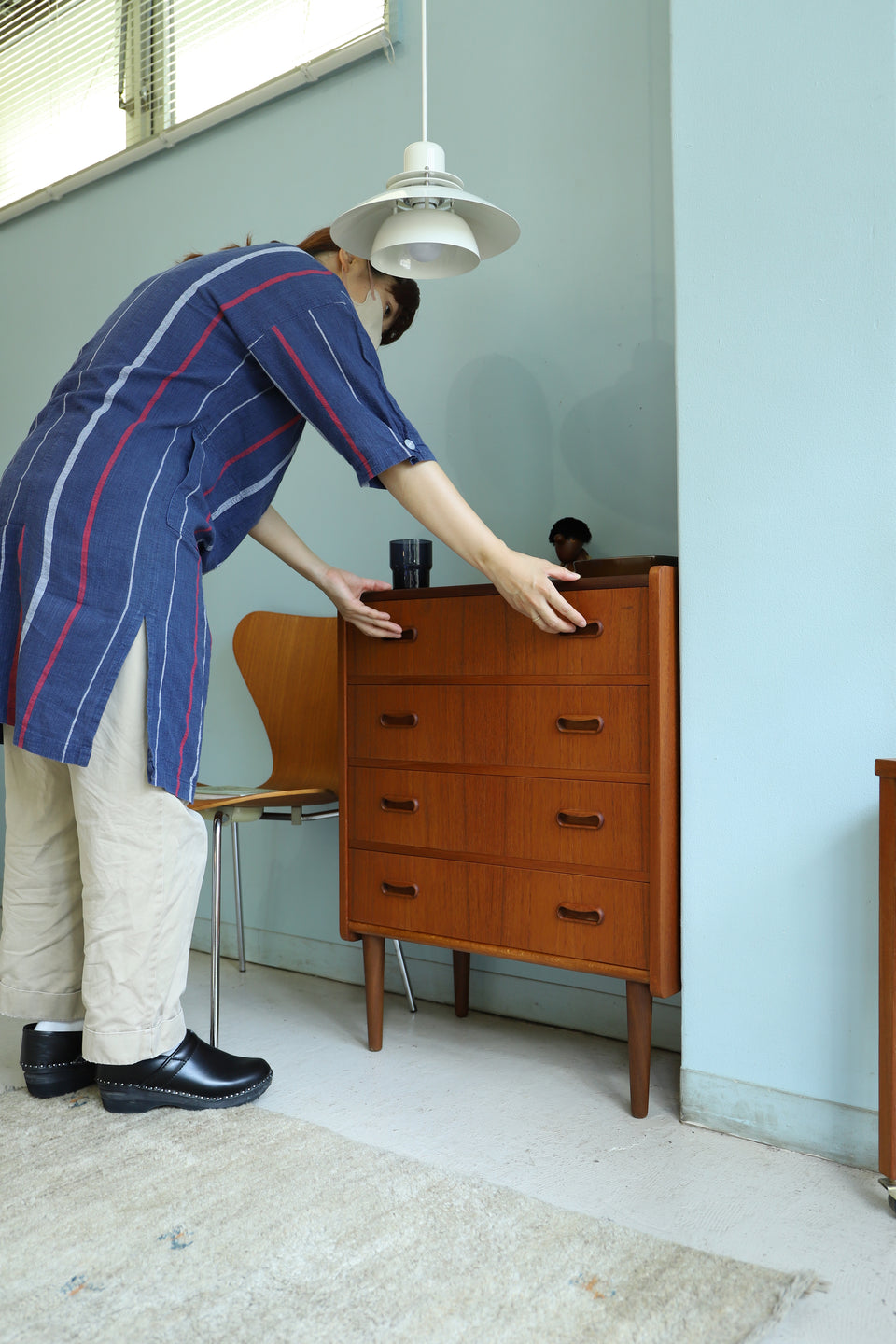 Danish Vintage 4drawer Small Chest/デンマークヴィンテージ スモールチェスト 4段 北欧家具