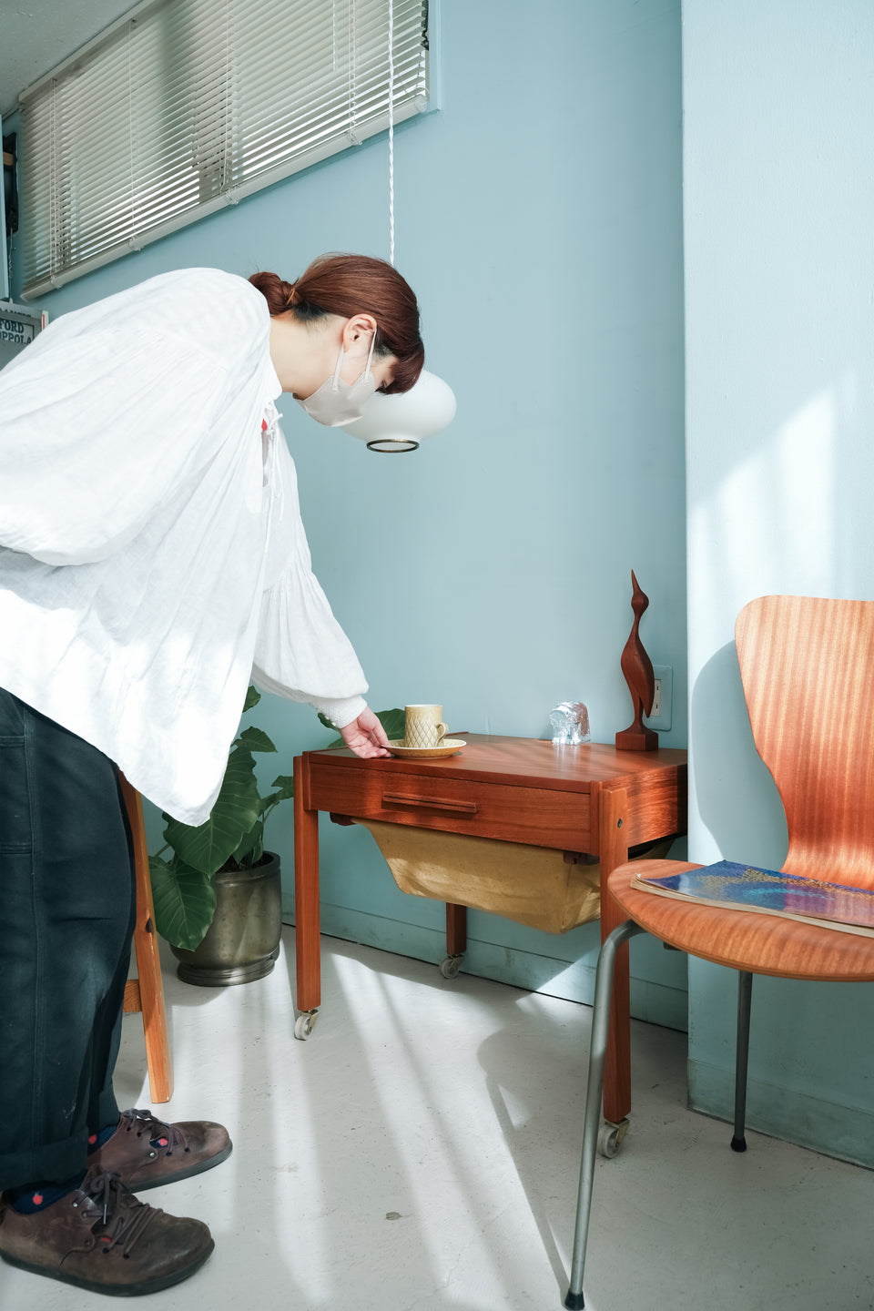 Danish Vintage PBJ Møbler Sewing Wagon Side Table/デンマークヴィンテージ ソーイングワゴン サイドテーブル 北欧家具